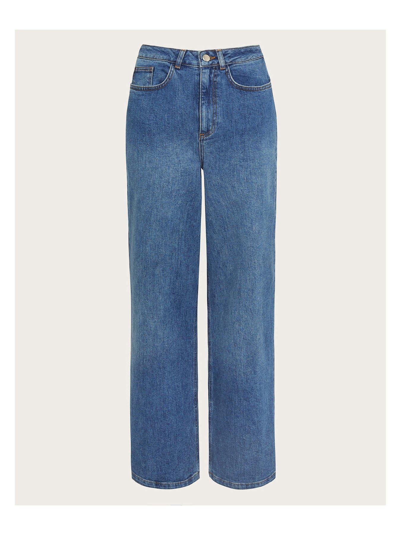 Image 5 of 5 of Monsoon Ruby Wide Leg Jeans - Blue