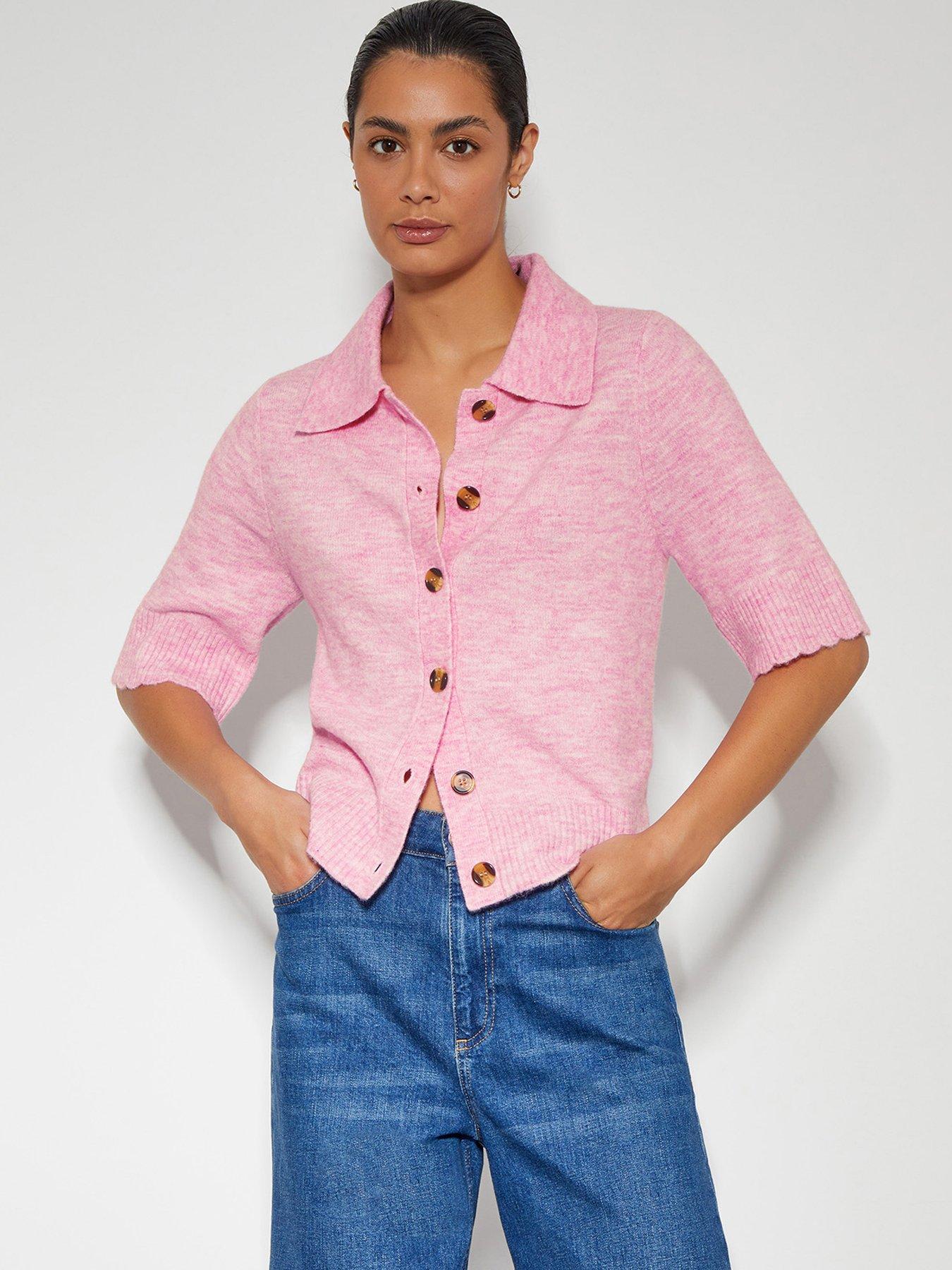 monsoon-cindy-collared-knit-cardigan-pinkfront