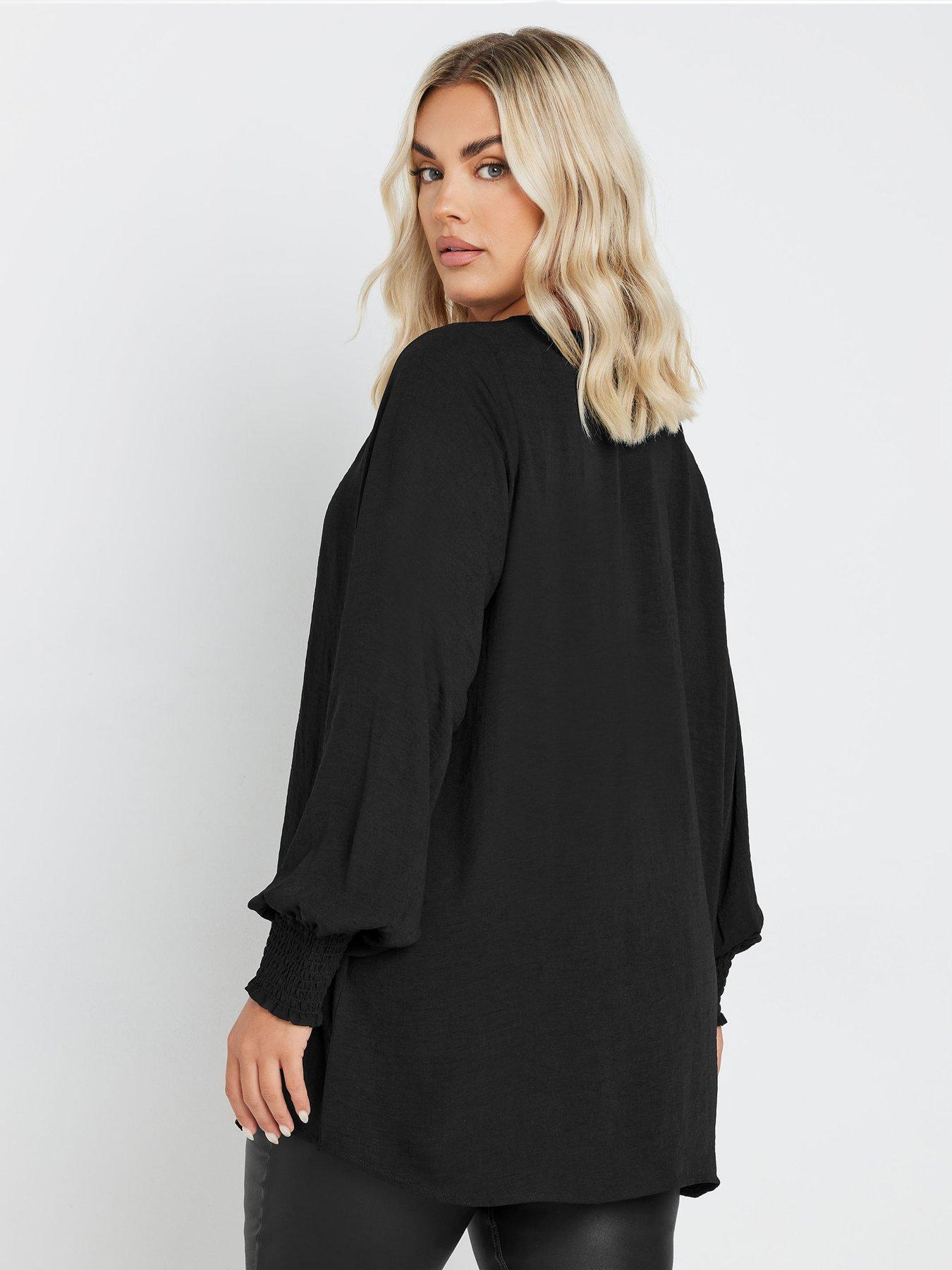 yours-curve-pleat-front-shirred-cuff-blousestillFront