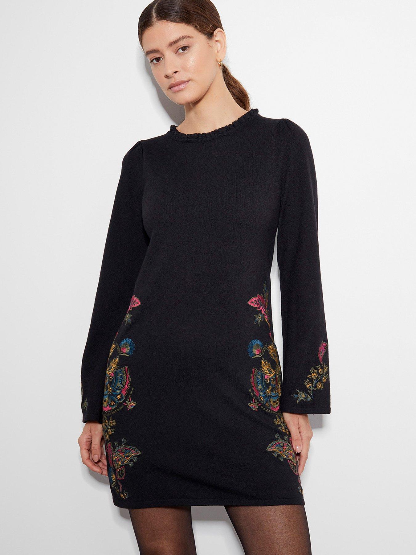 monsoon-elle-embellished-tunic-dress-blackfront