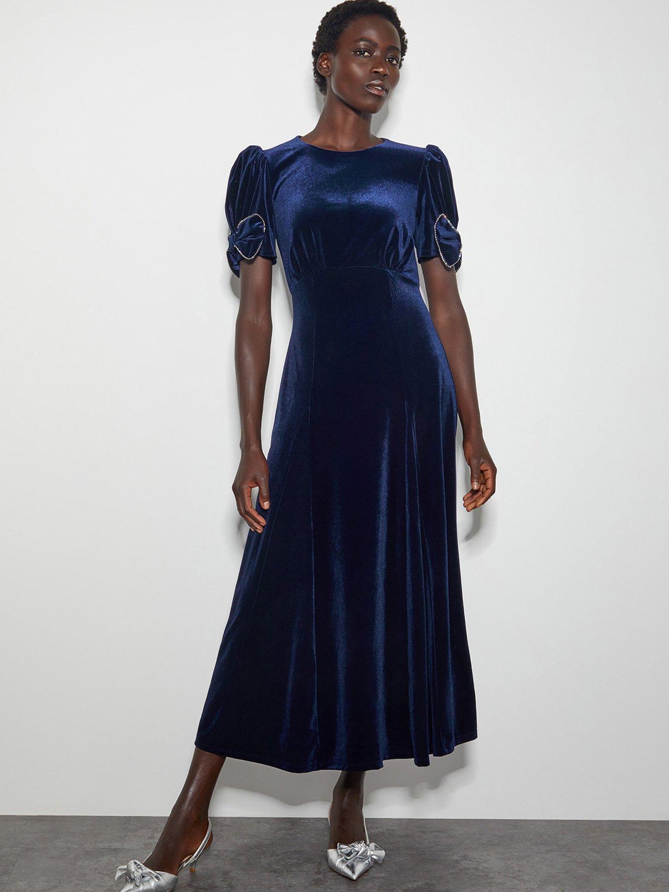monsoon blue silk dress Buy Monsoon Blue Sylvia Floral Print Satin Midi Dress from Next USA