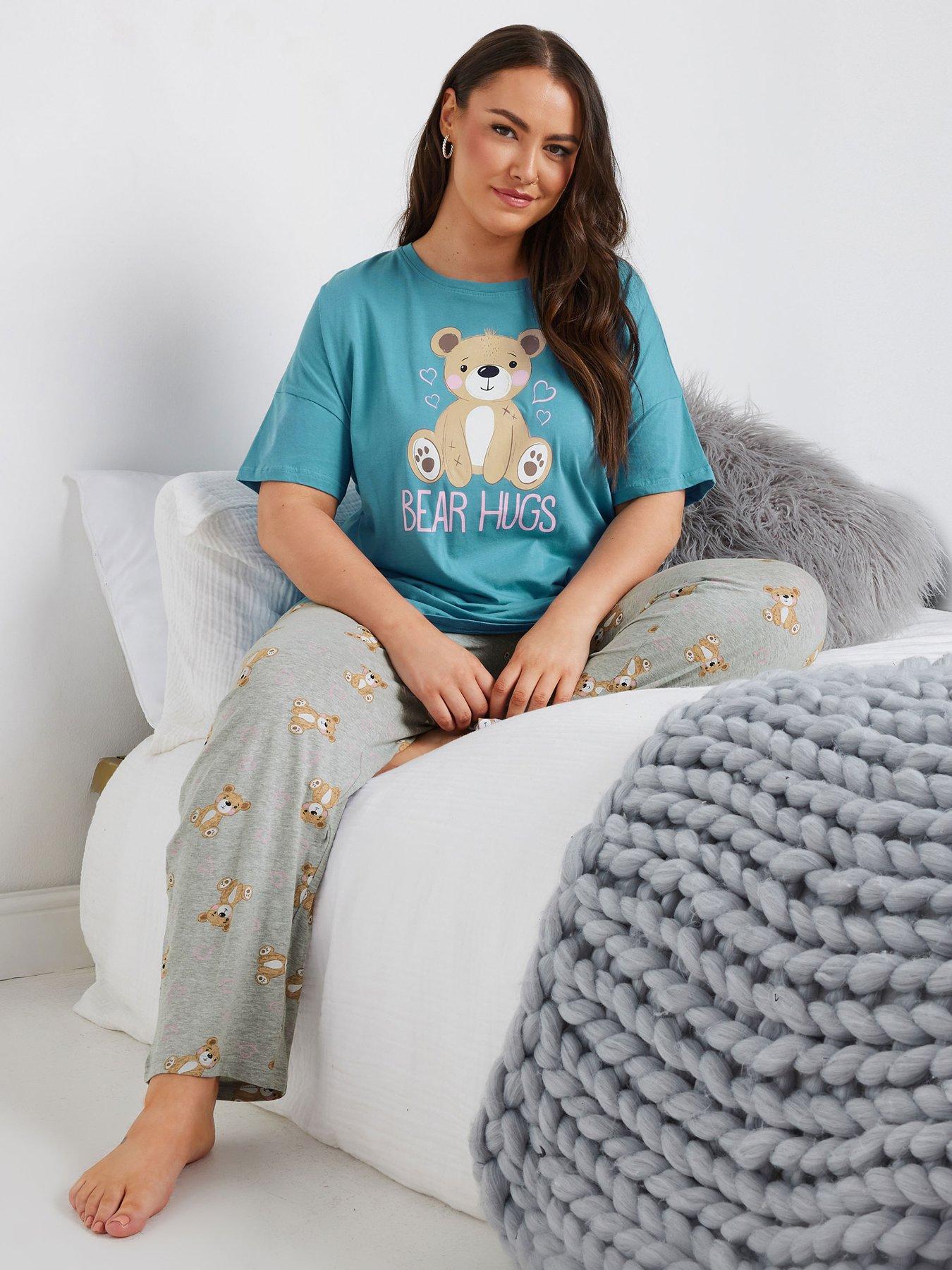 yours-curve-bear-hugs-short-sleeve-wide-leg-pj-setback