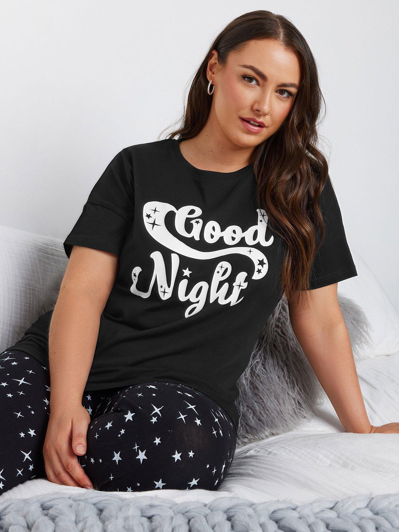 yours-curve-goodnight-pj-sleeptee-top-blackoutfit