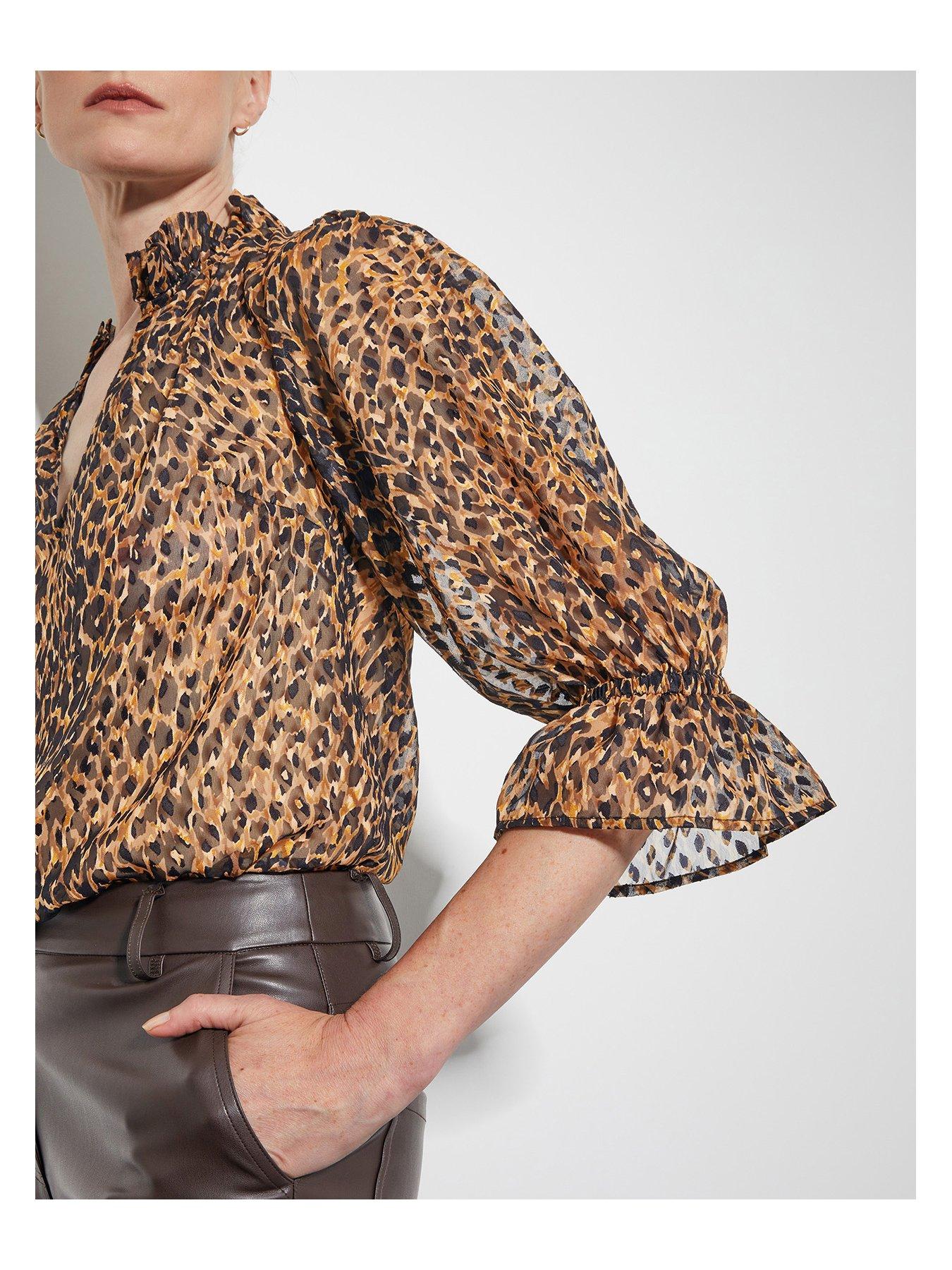 monsoon-liza-leopard-blouse-browndetail