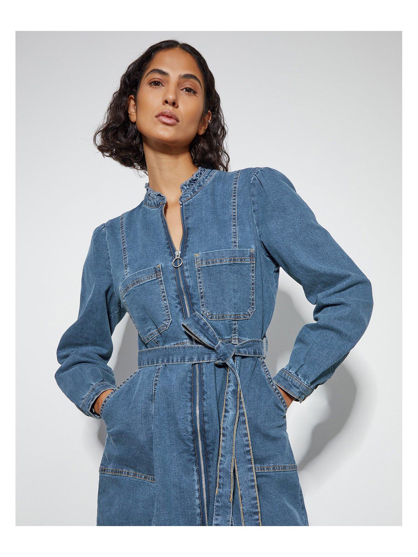 monsoon-izzy-zip-denim-dressoutfit