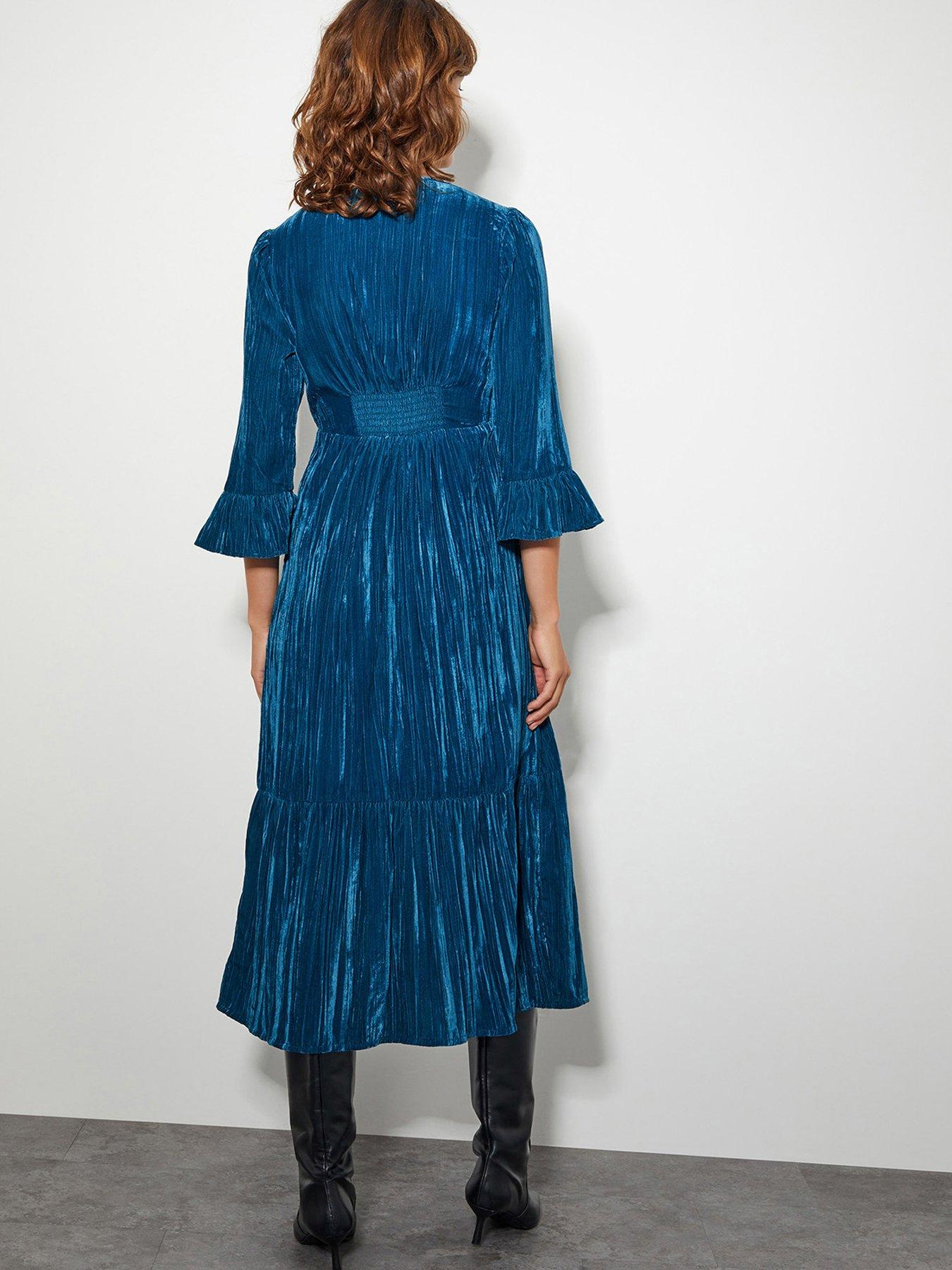 monsoon-mabel-velvet-dress-tealstillFront