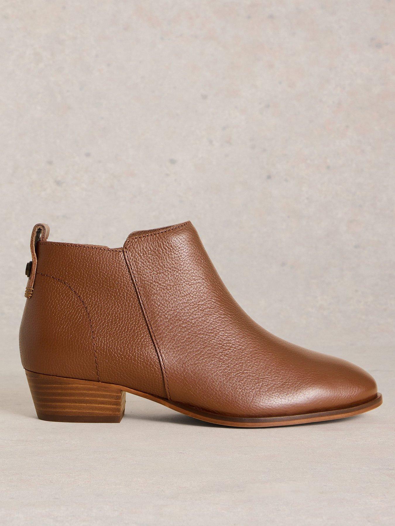 White Stuff Willow Leather Ankle Boot - Brown