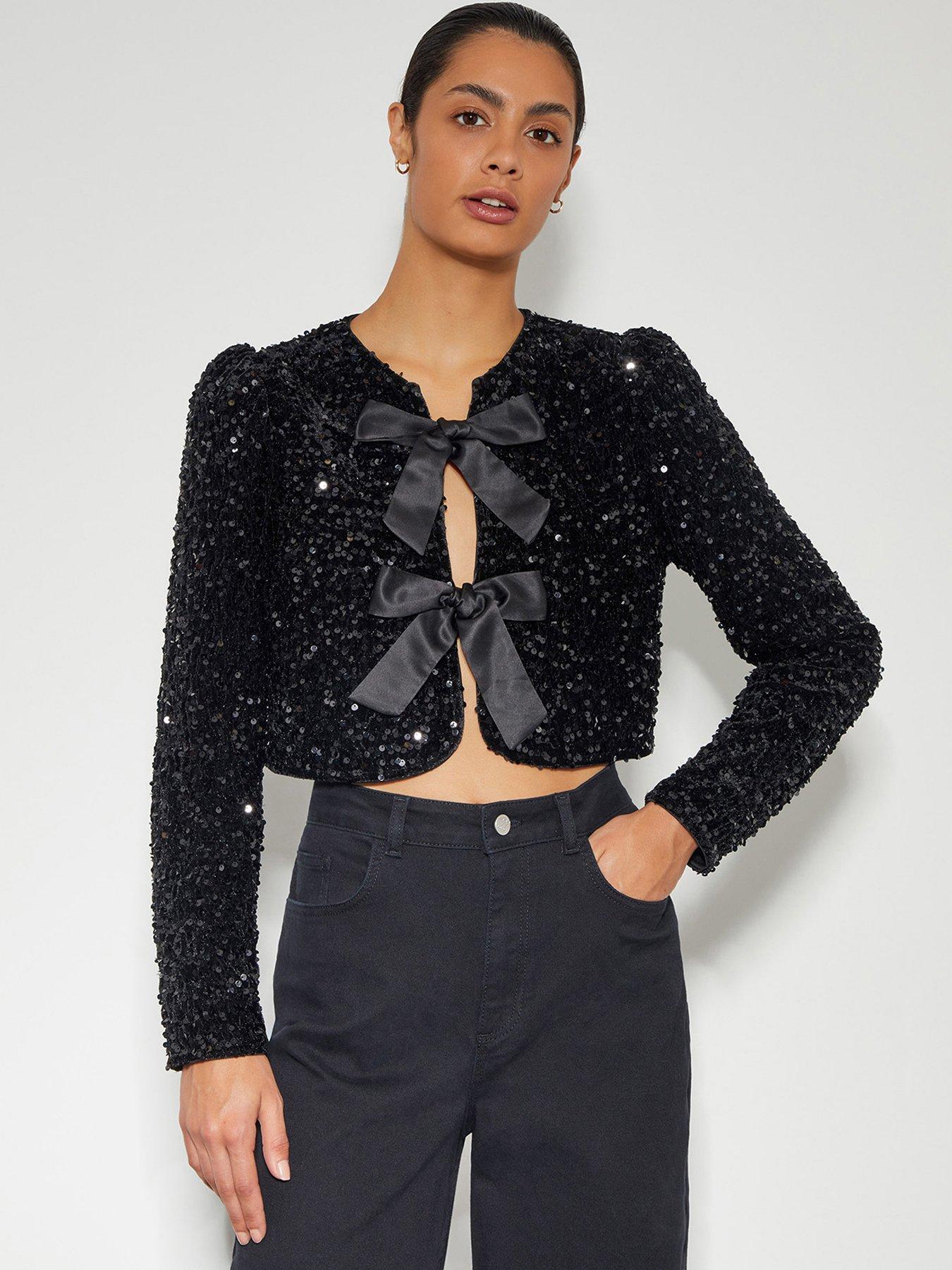 monsoon-belinda-bow-sequin-jacket-black