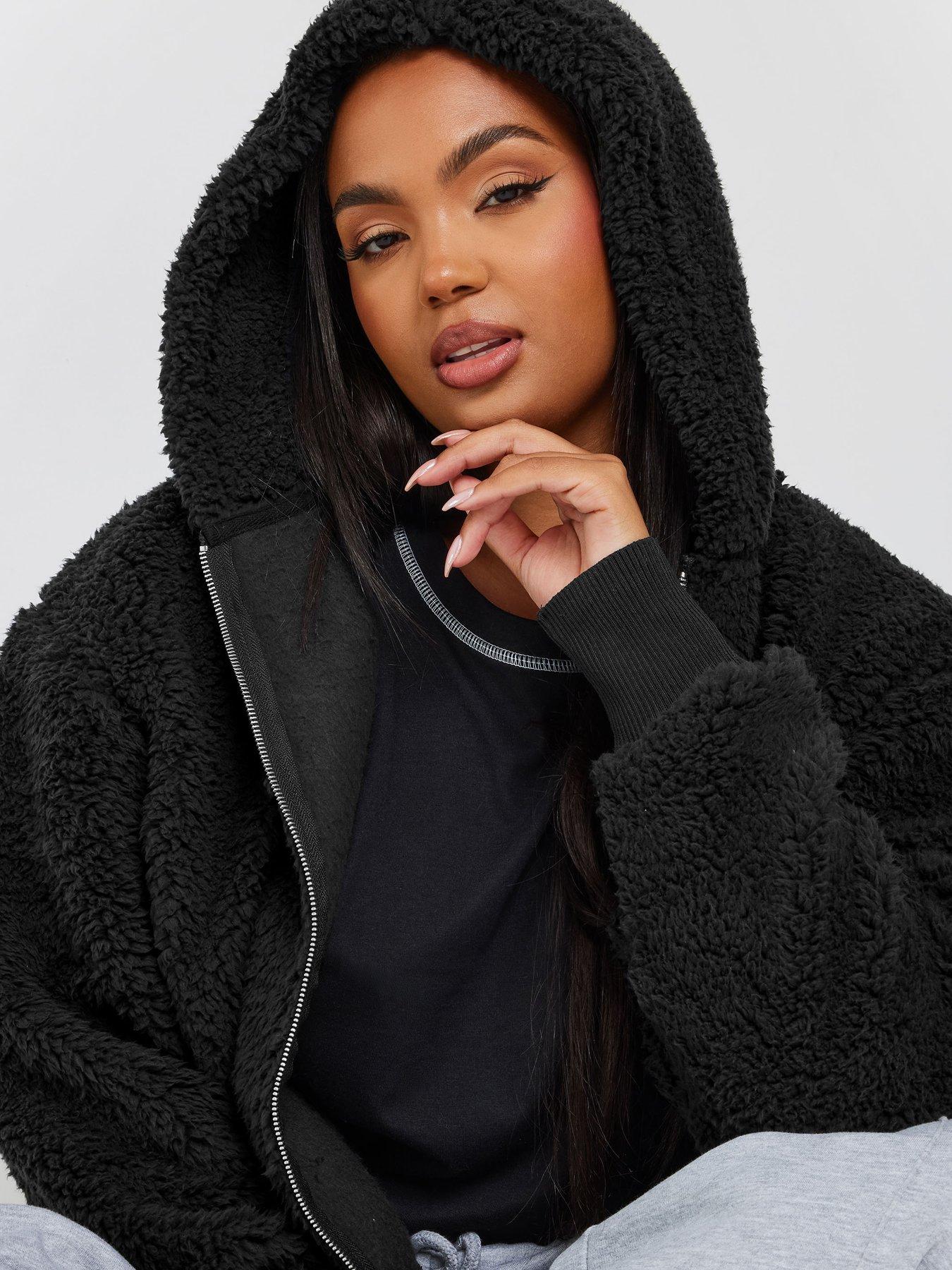 yours-curve-hooded-feather-fleece-jacket-blackoutfit