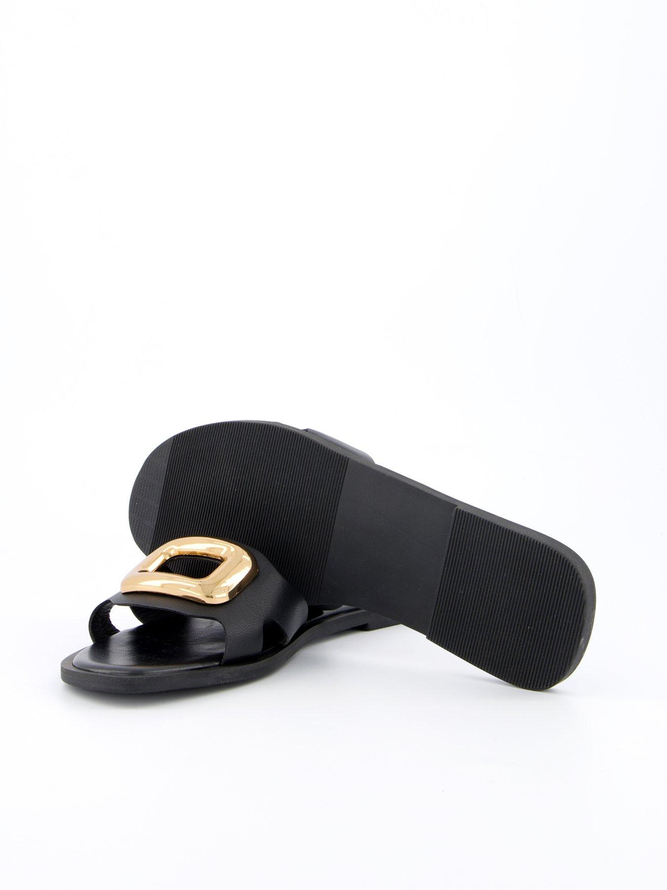v-by-very-leather-eyelet-slider-blackdetail