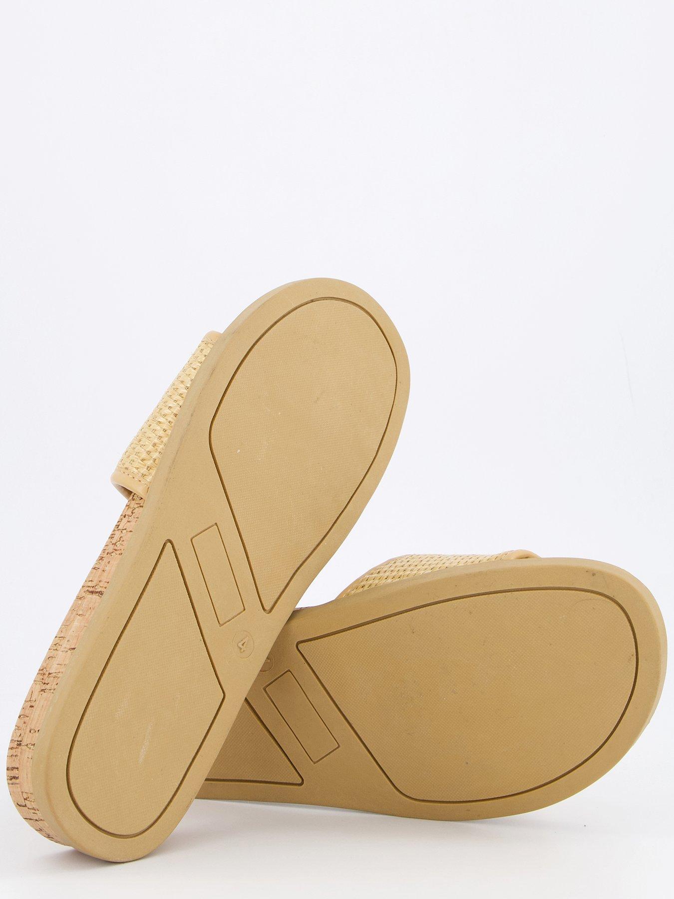 Image 4 of 6 of V by Very Raffia Cork Slider - Natural