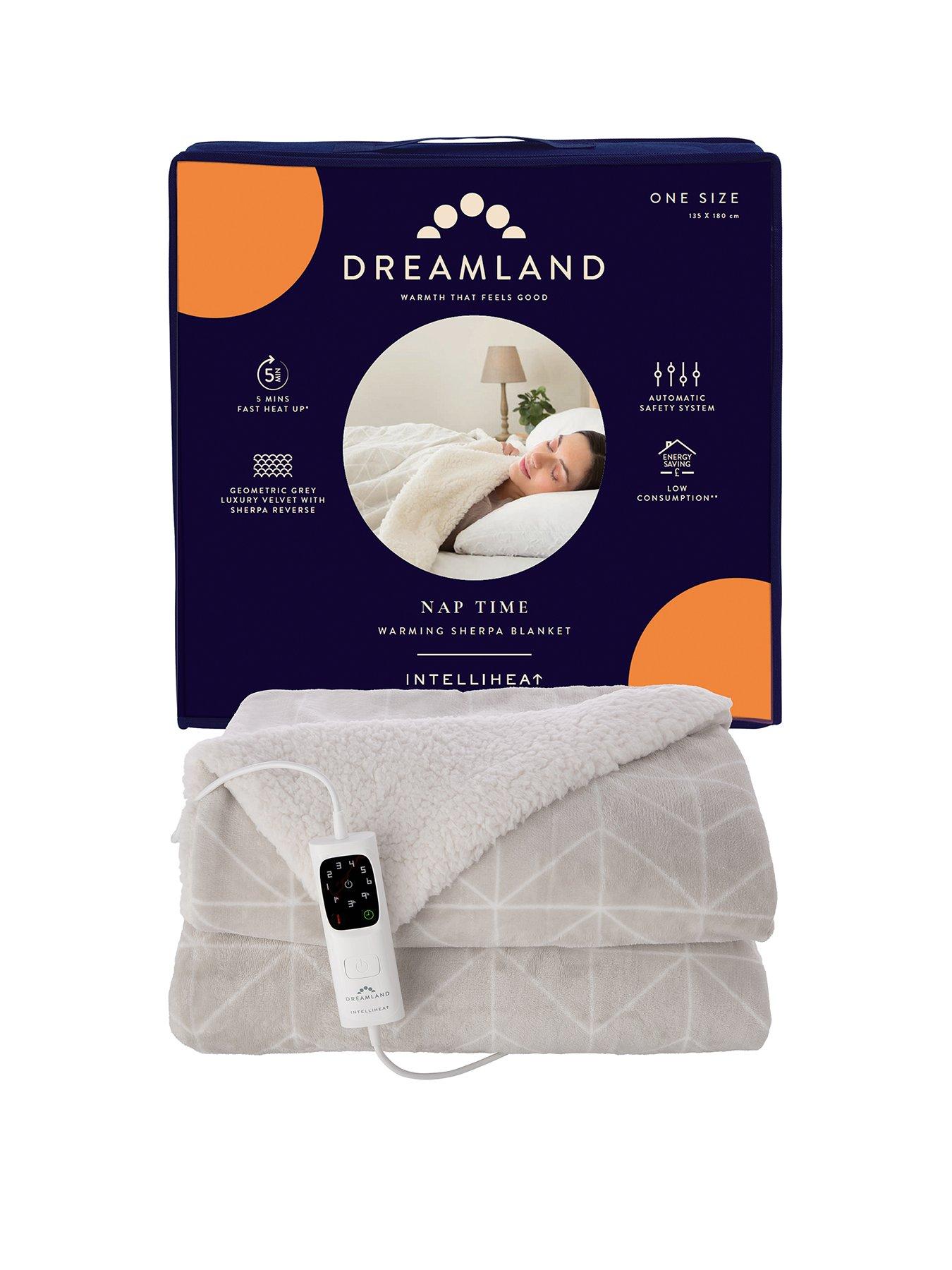 Dreamland Nap Time Warming Sherpa Blanket- Cream