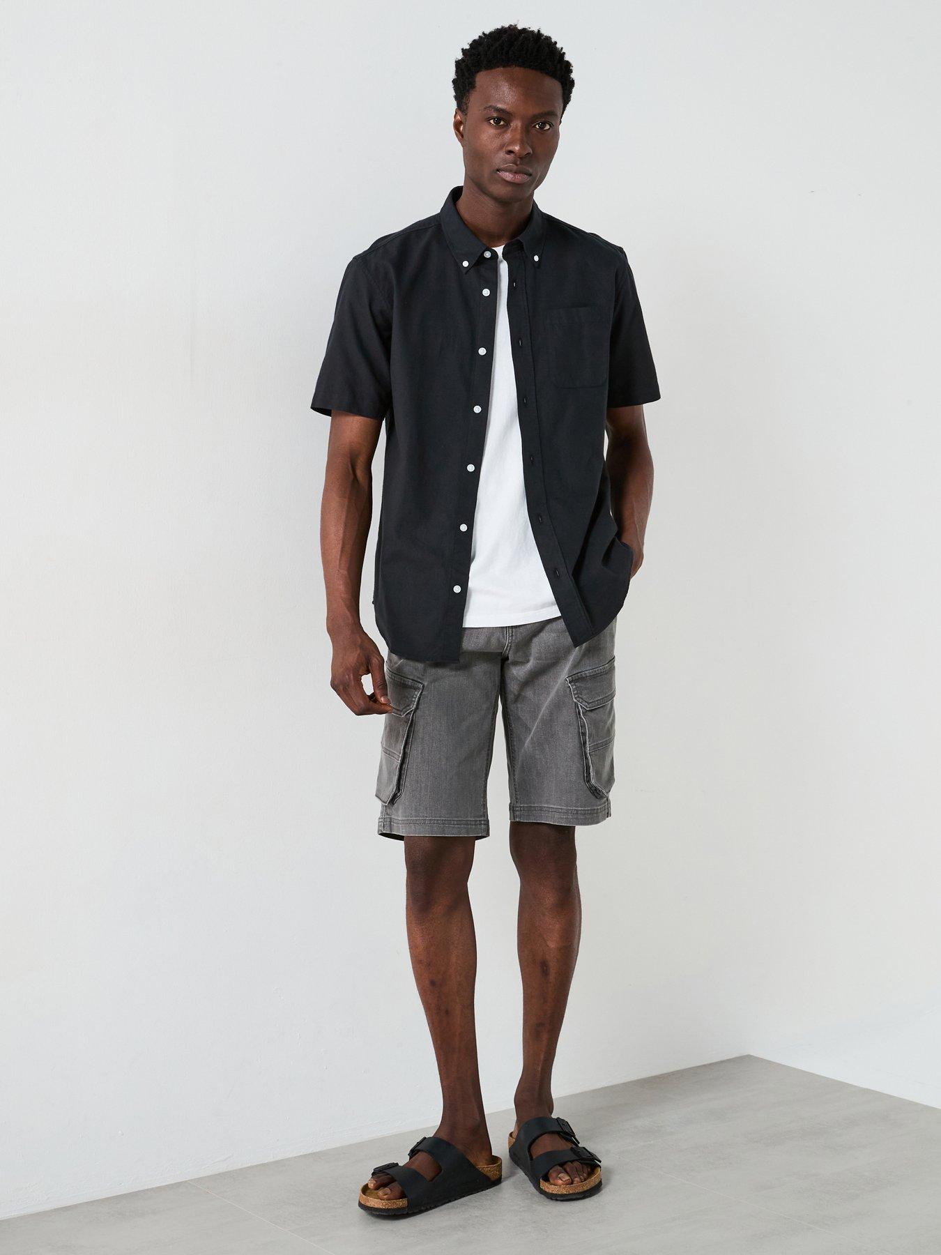 Image 3 of 6 of Everyday Short Sleeve Oxford Shirt - Black