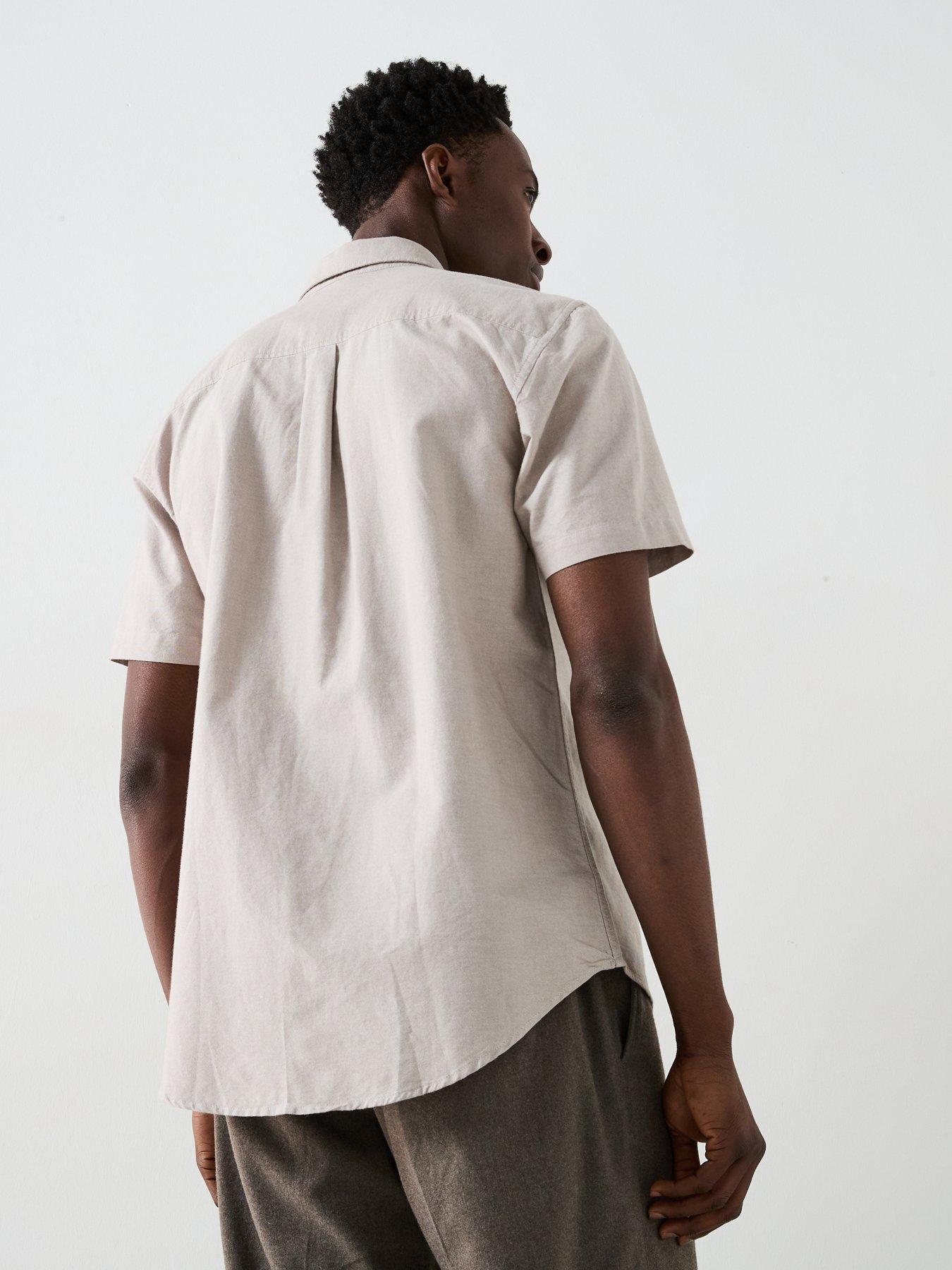 Image 2 of 6 of Everyday Short Sleeve Oxford Shirt - Stone