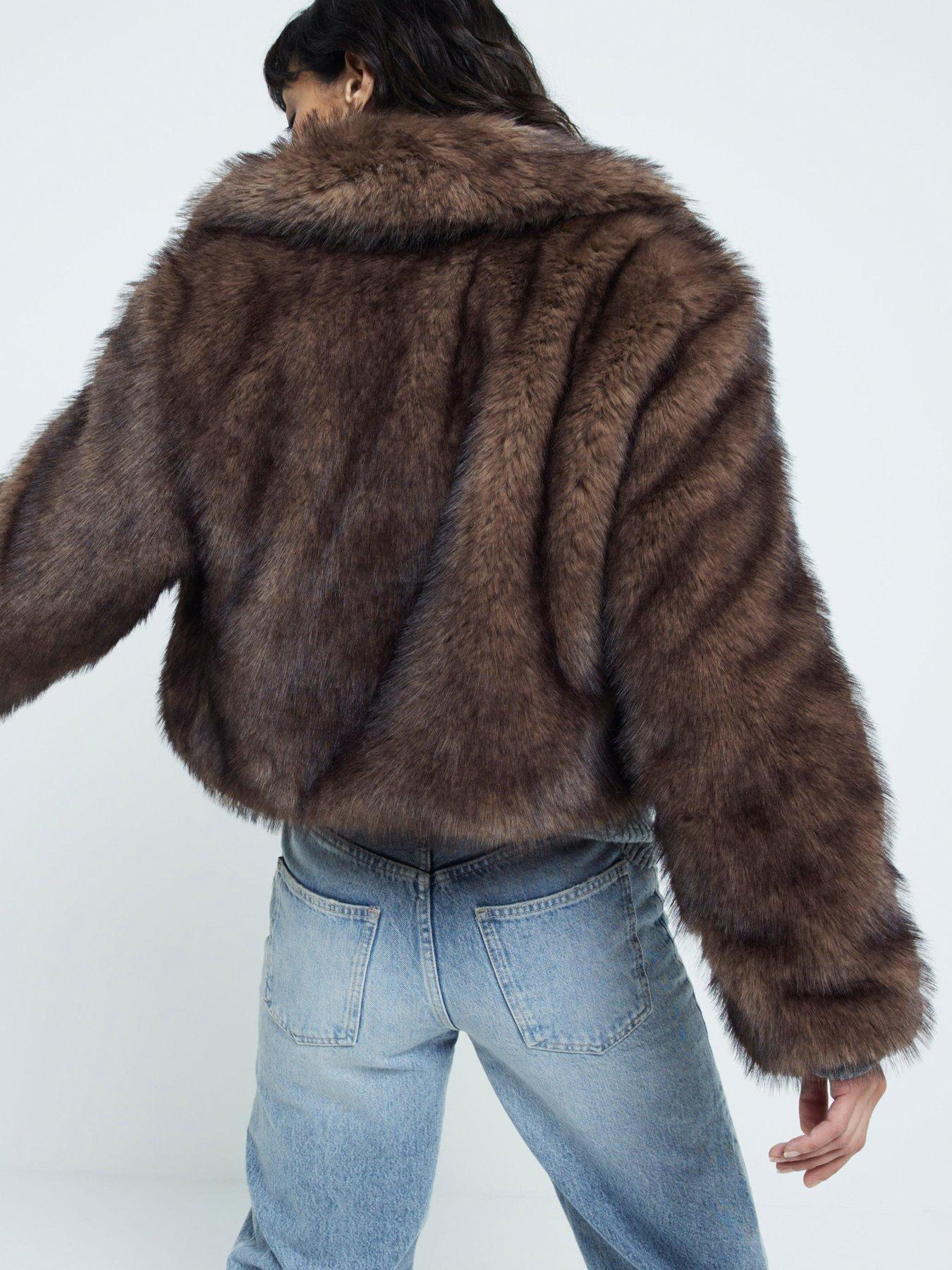 river-island-short-plush-faux-fur-jacket-brownstillFront