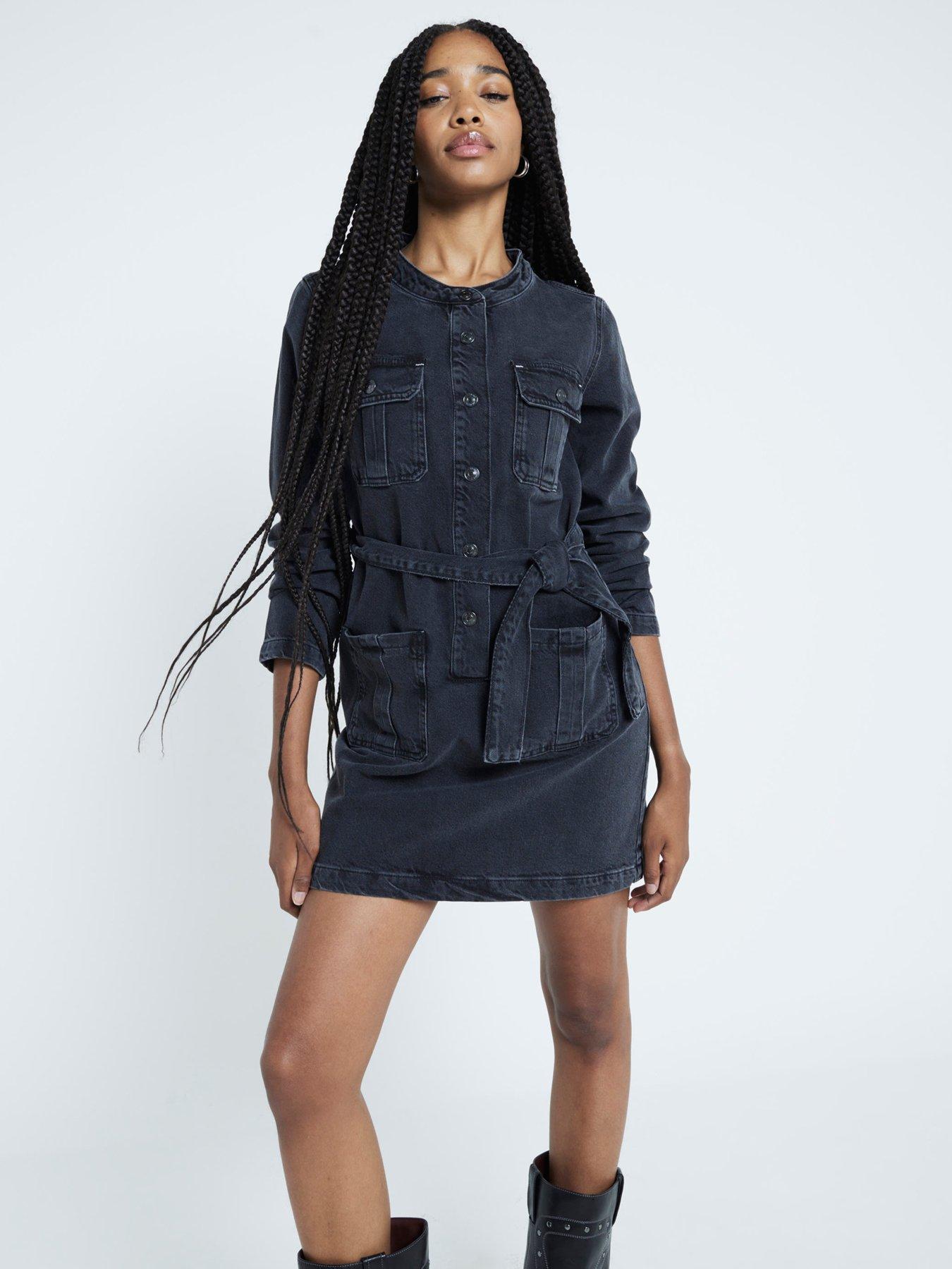 river-island-utility-dress-blackfront