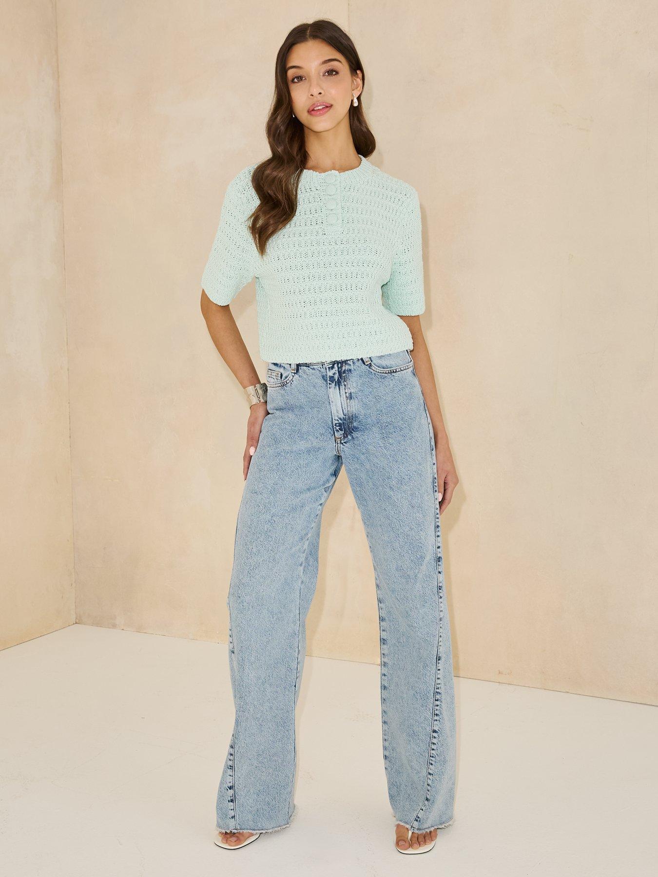 Image 3 of 5 of Michelle Keegan Knitted&nbsp;T-shirt - Green