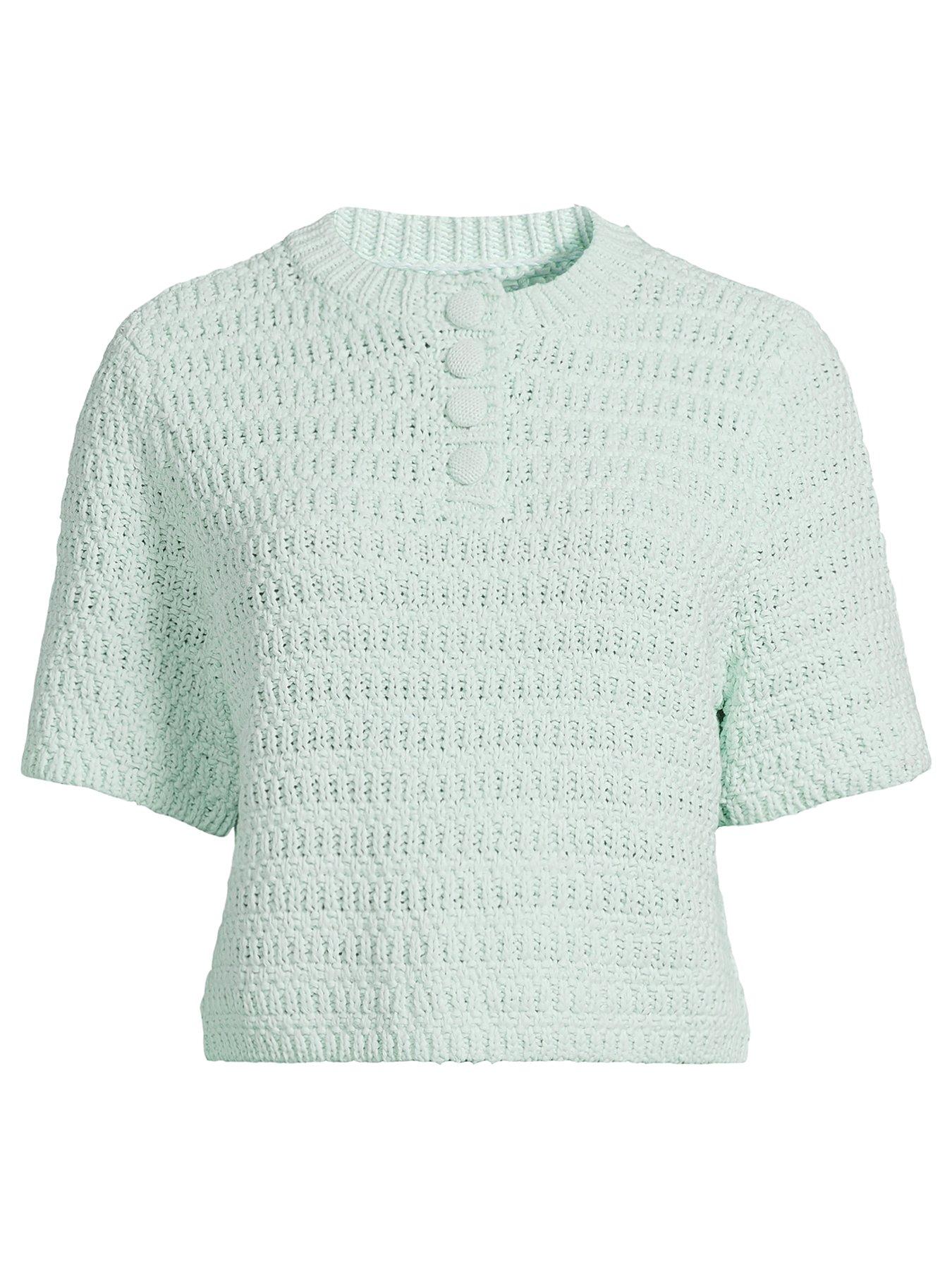 Image 5 of 5 of Michelle Keegan Knitted&nbsp;T-shirt - Green