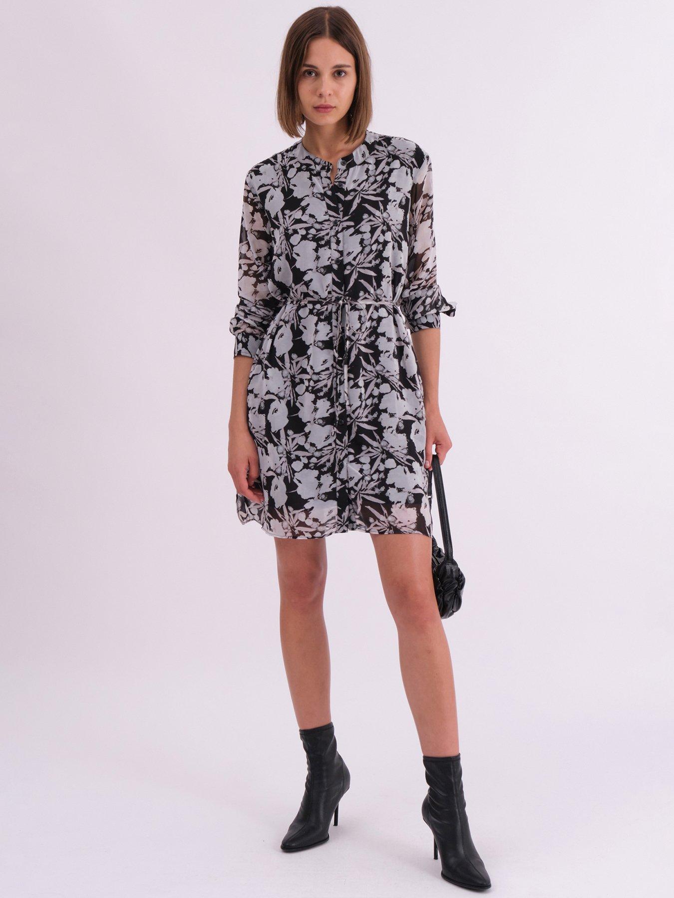 Religion Solstice Kaftan Shirt Dress With Tie Waist - Black