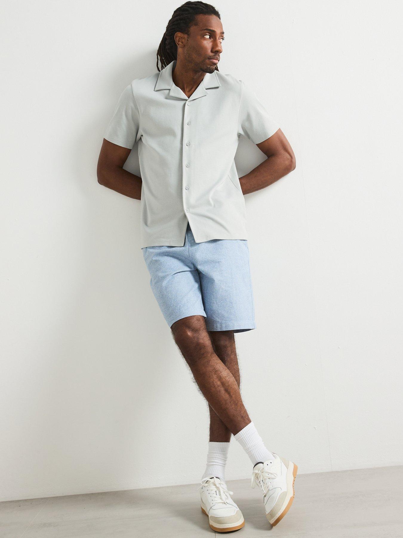 very-man-grindle-marl-elasticated-shorts-light-blueoutfit