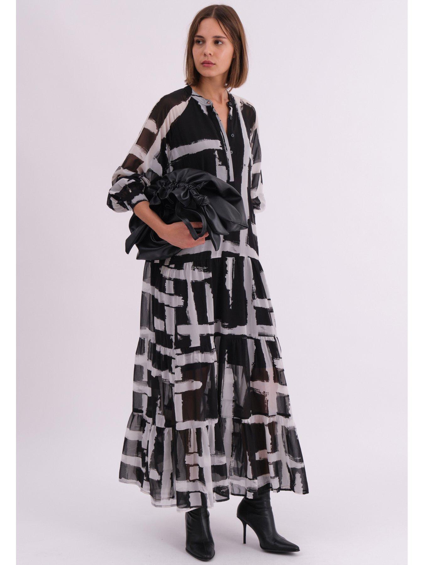 religion-sunset-maxi-shirt-dress-with-a-tiered-boho-style-skirt-in-abstract-prints-blackback