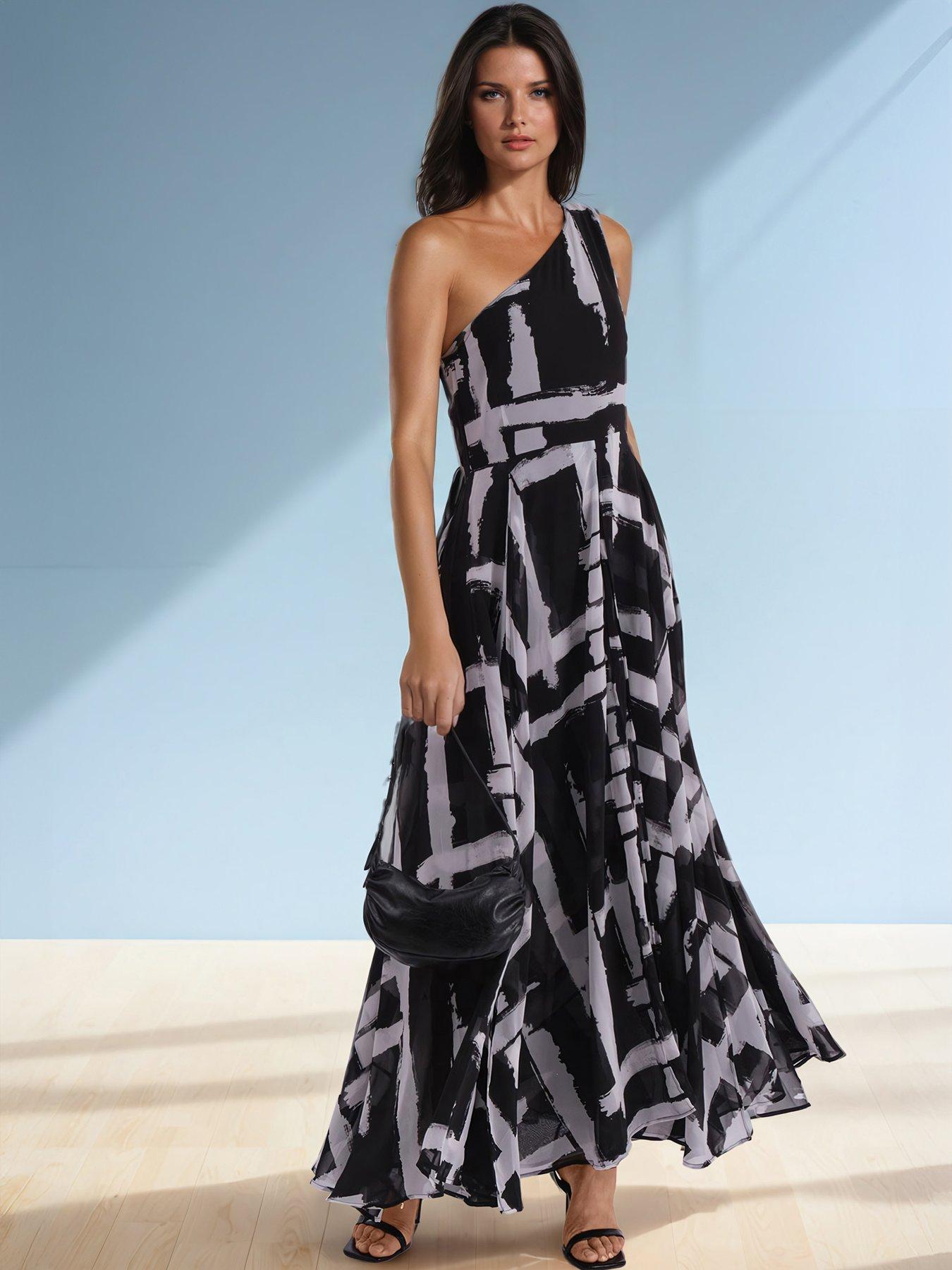 Image 1 of 5 of Religion Knitted Abstract Bandeau Maxi Dress - Black