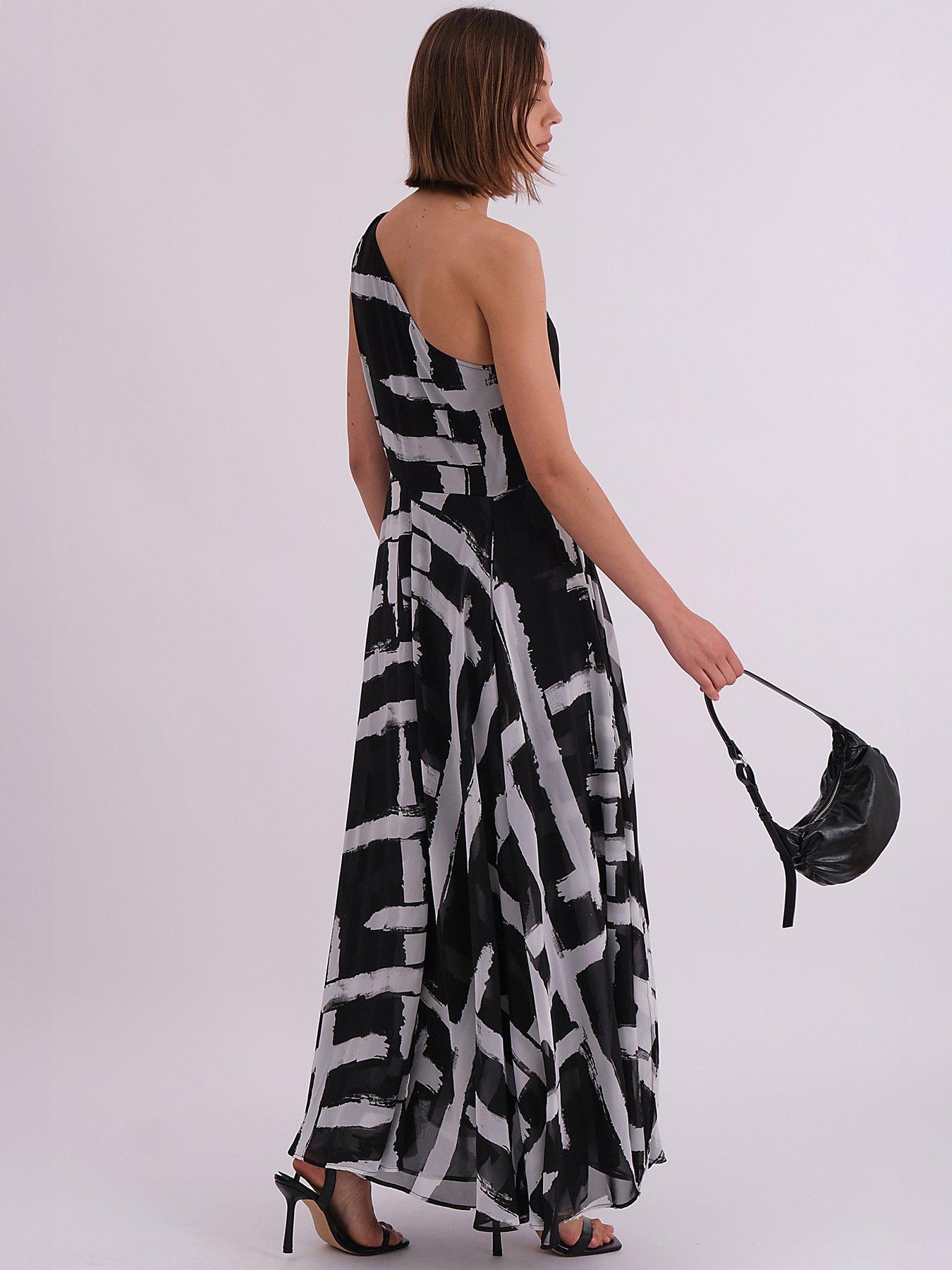 Image 2 of 5 of Religion Knitted Abstract Bandeau Maxi Dress - Black