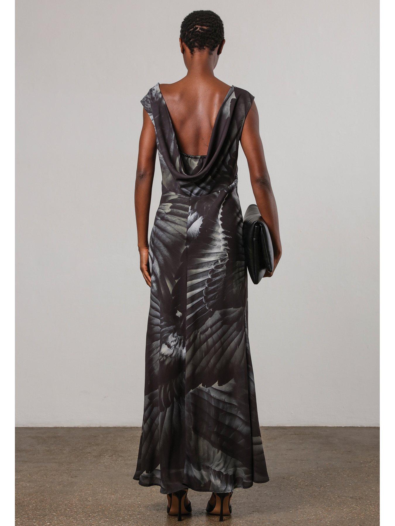 religion-dawn-maxi-column-dress-with-draped-back-detail-in-hand-painted-print-greenstillFront