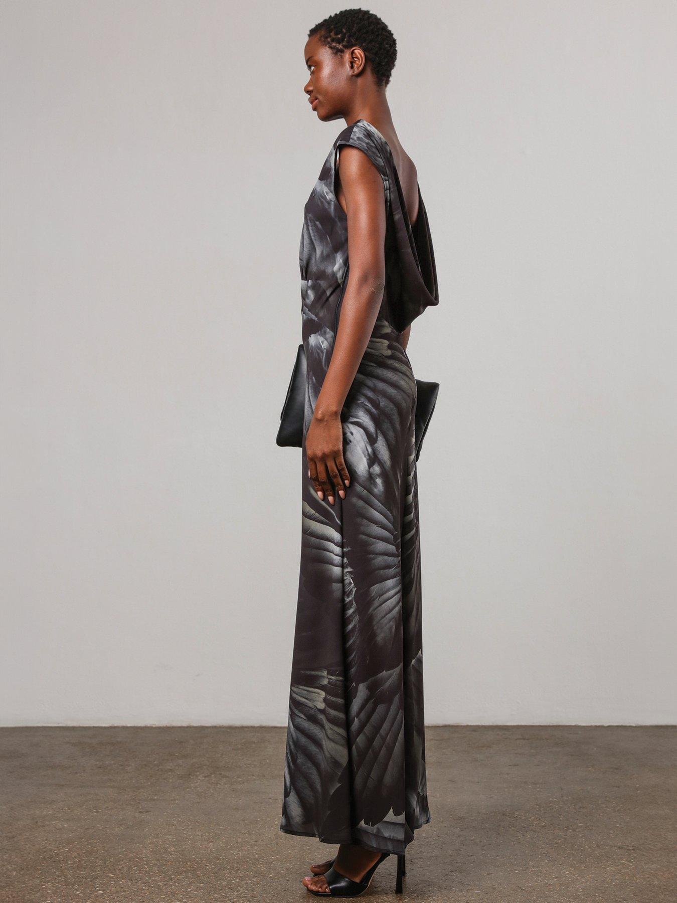 religion-dawn-maxi-column-dress-with-draped-back-detail-in-hand-painted-print-greenoutfit