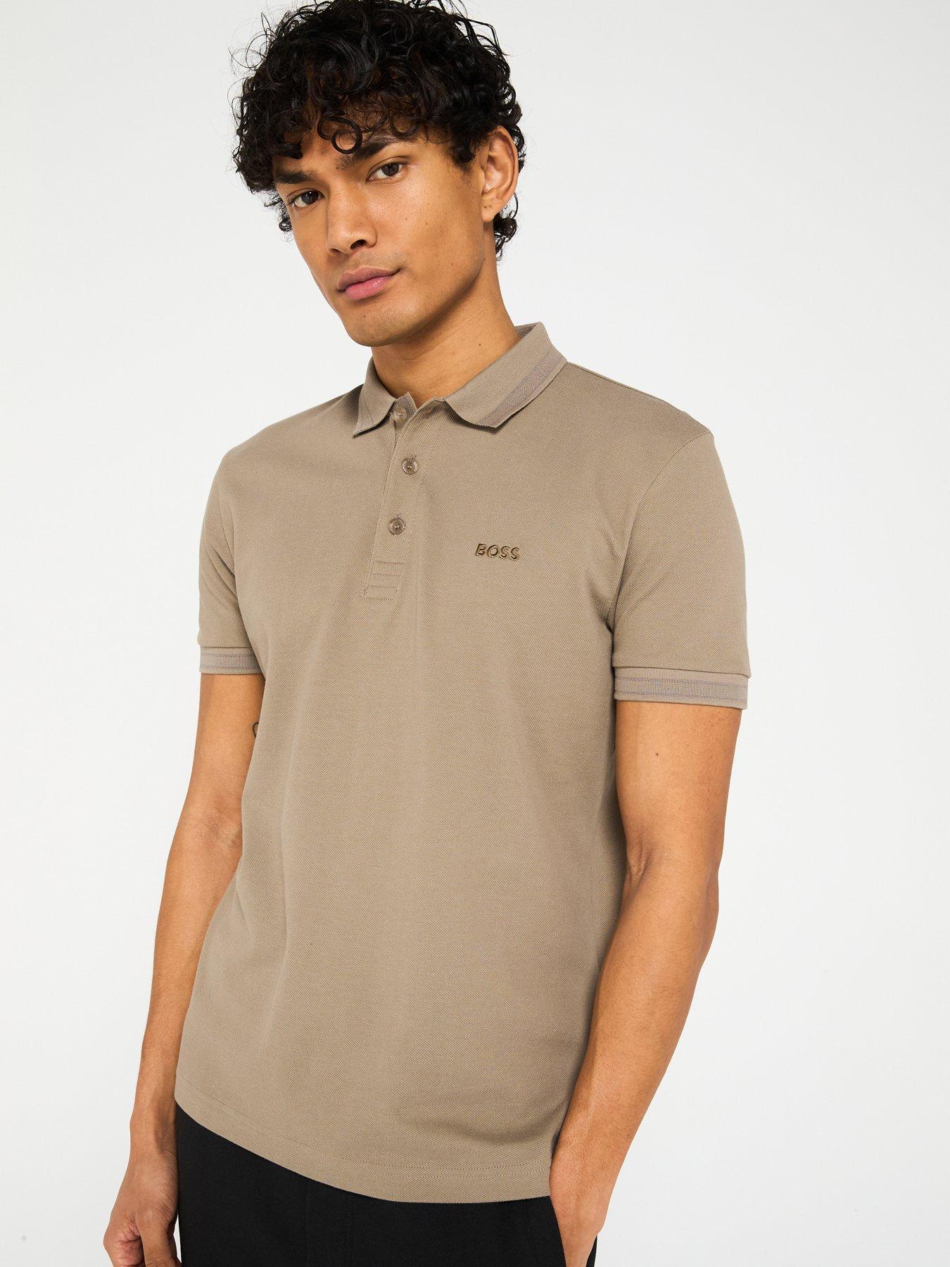 boss-paddy-regular-fit-tipped-polo-shirt--beige