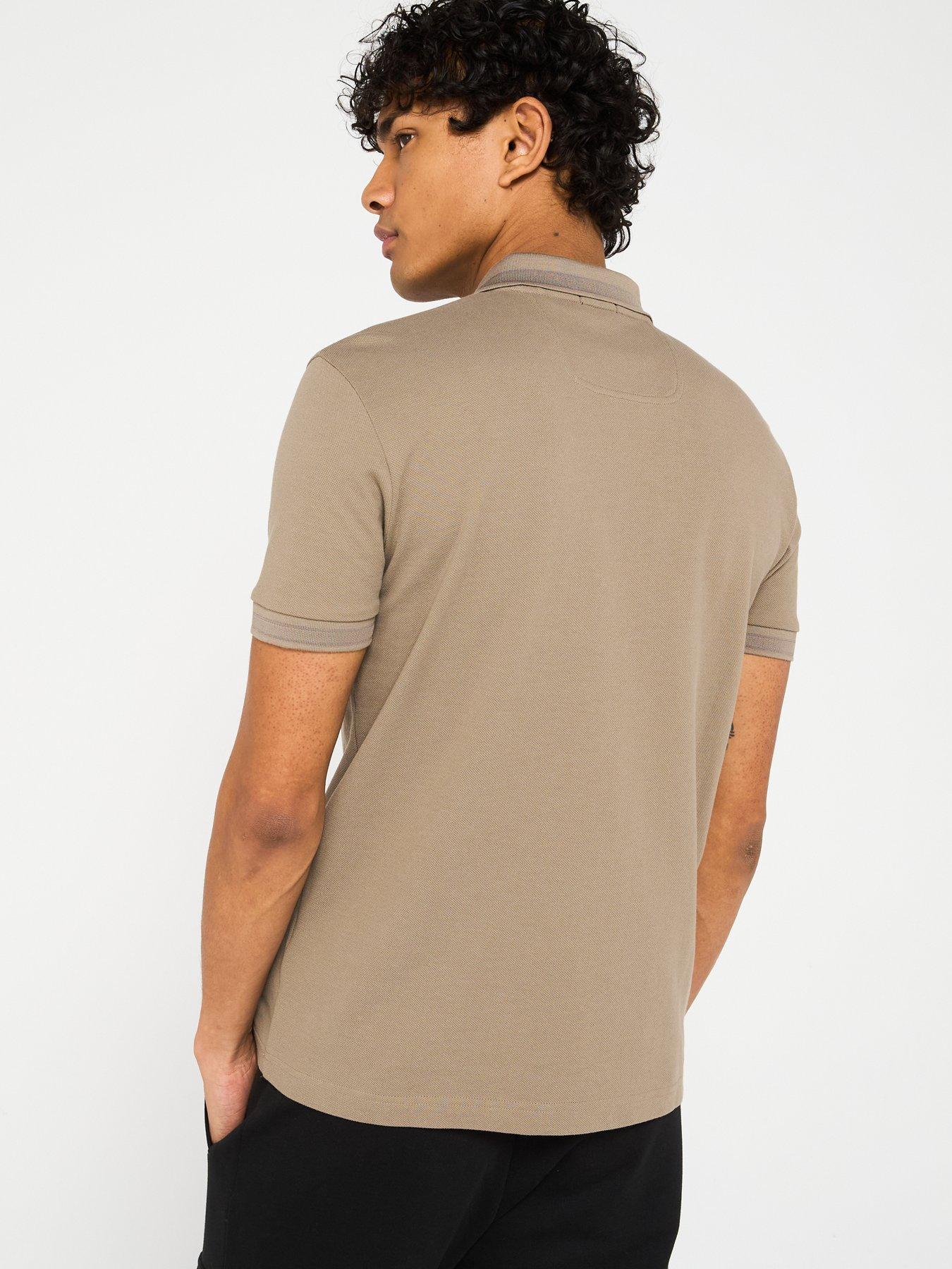 boss-paddy-regular-fit-tipped-polo-shirt--beigestillFront