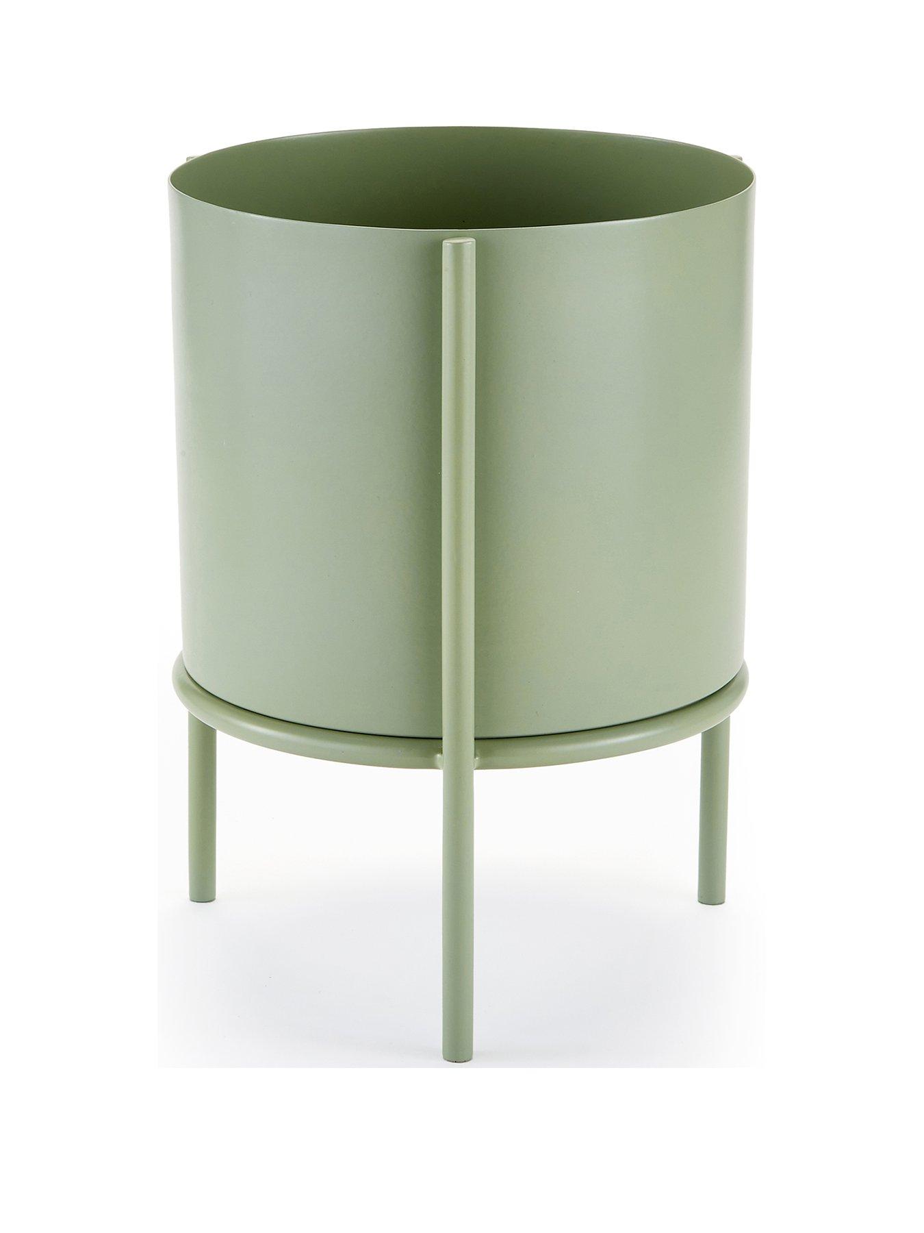 Image 2 of 4 of The Very Collection Metal Planter and Stand - Green
