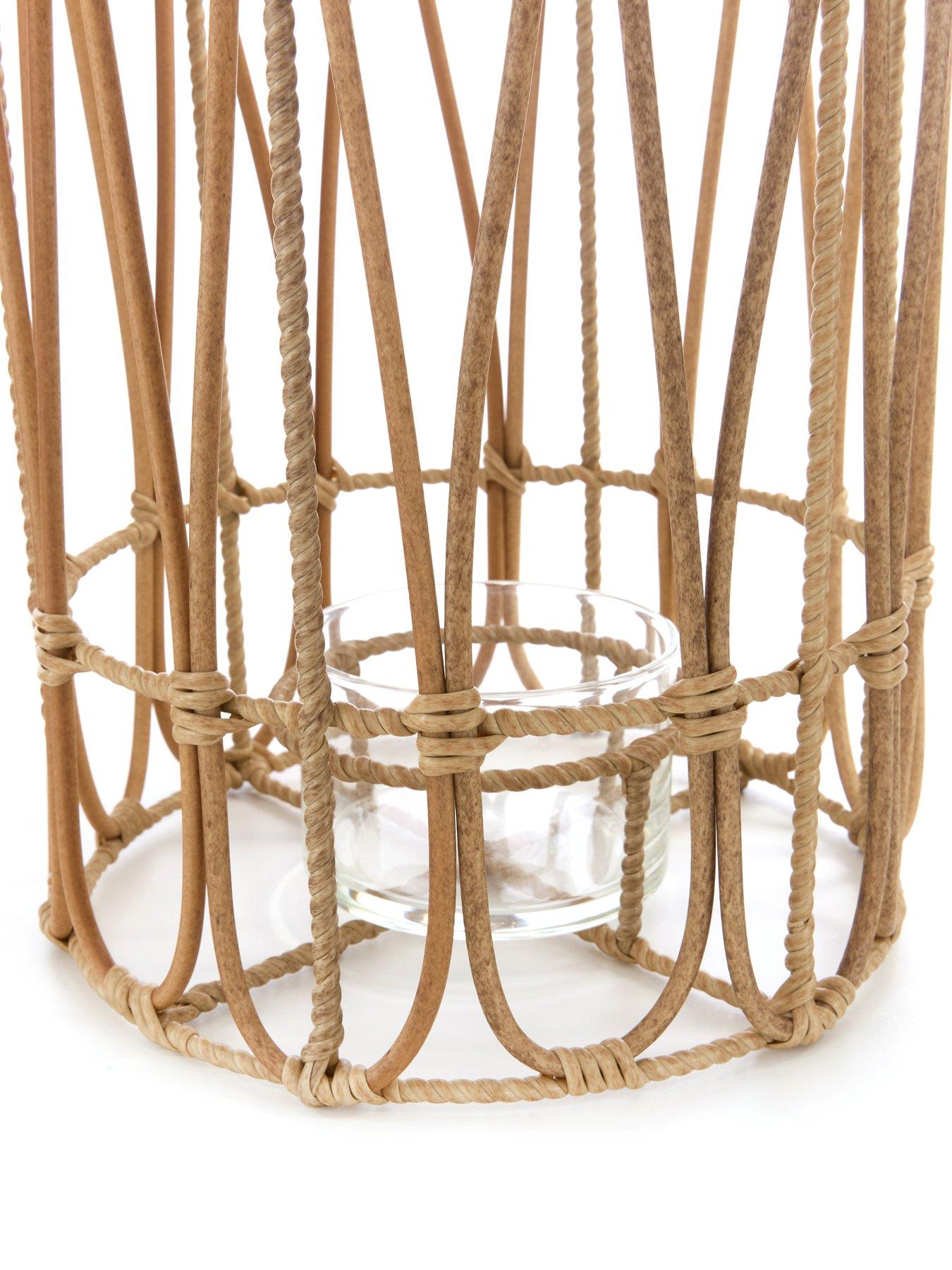 Image 4 of 5 of The Very Collection Vintage Rattan Lantern with Handle - Large