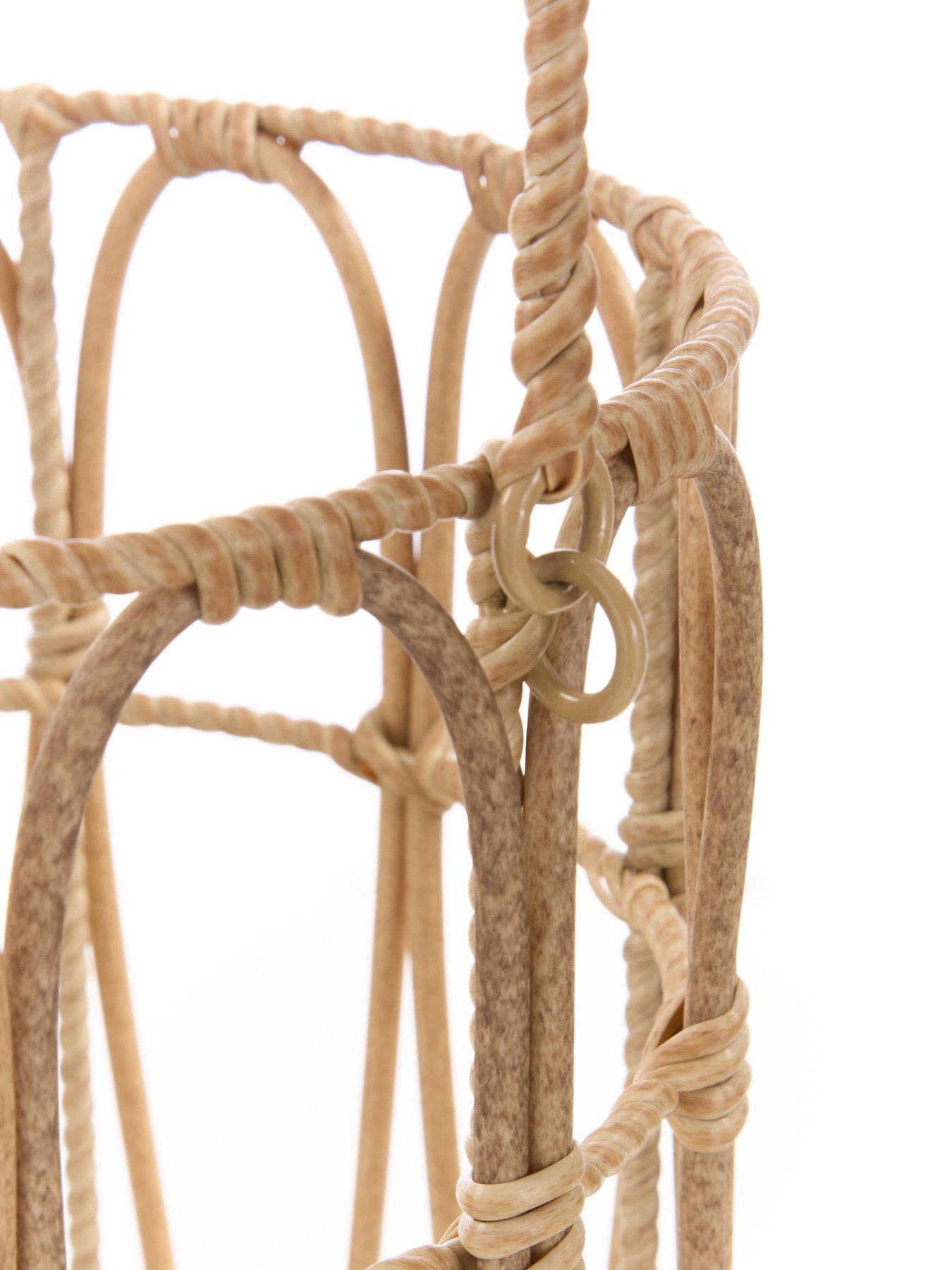 Image 5 of 5 of The Very Collection Vintage Rattan Lantern with Handle - Large