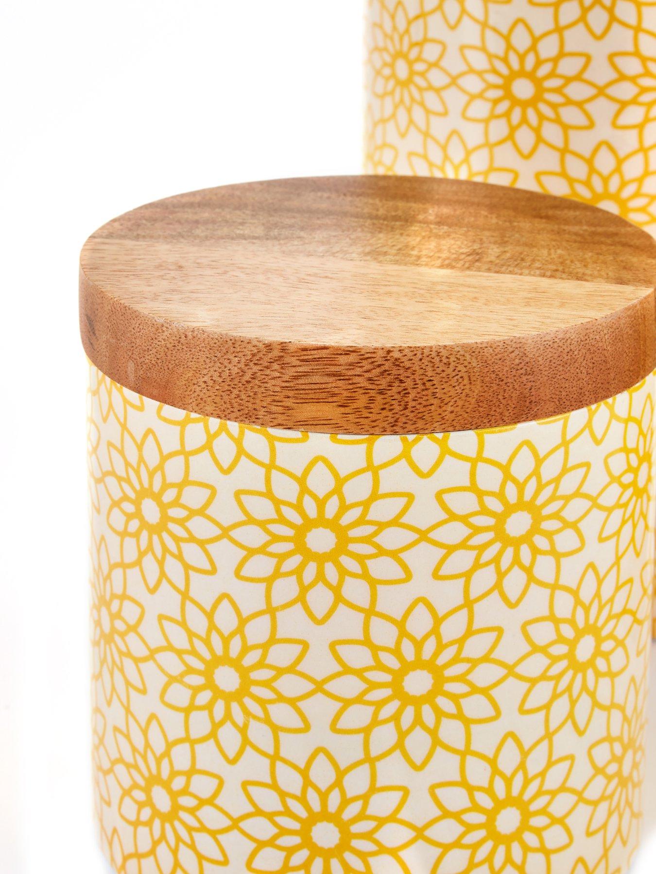 Image 4 of 5 of The Very Collection Set Of 3 Floral Canister