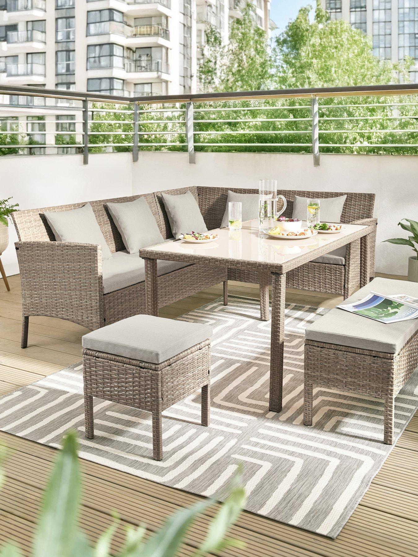 Image 1 of 7 of The Very Collection Monte Carlo Corner Dining Set