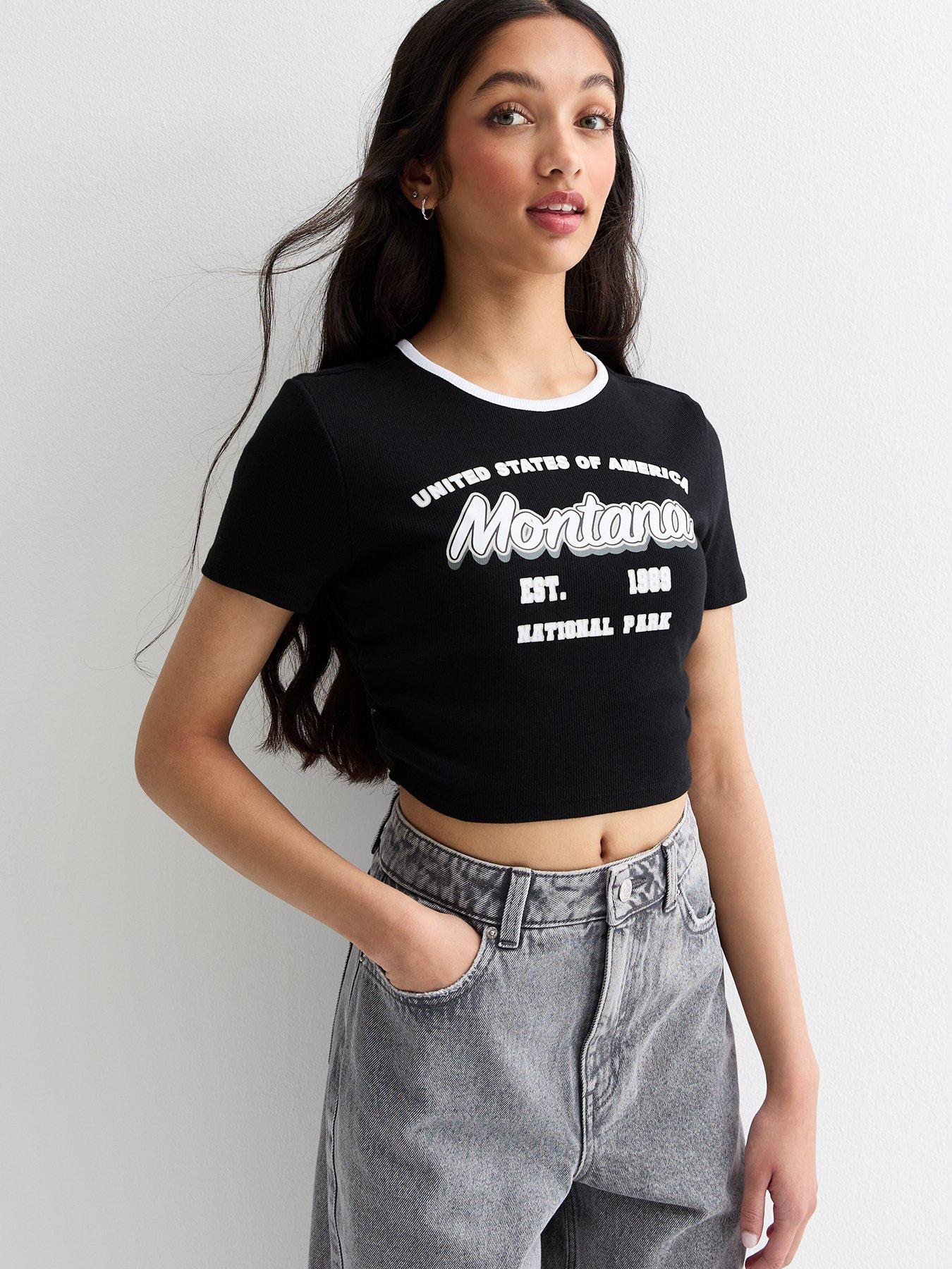 new-look-915-girls-black-short-sleeve-montana-crop-topfront