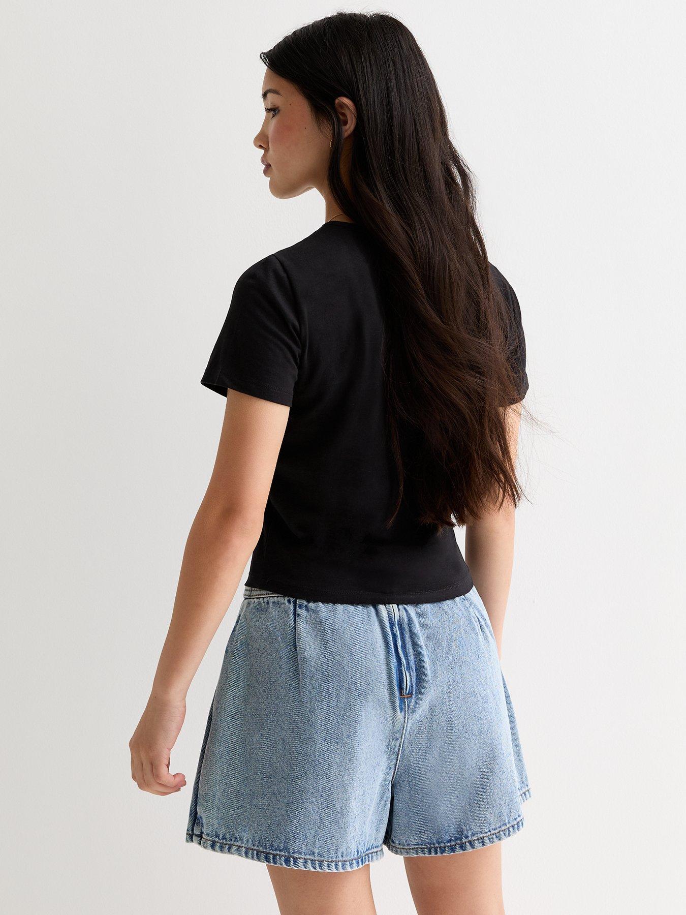 new-look-915-girls-black-cotton-greenwich-village-slogan-mini-t-shirtback