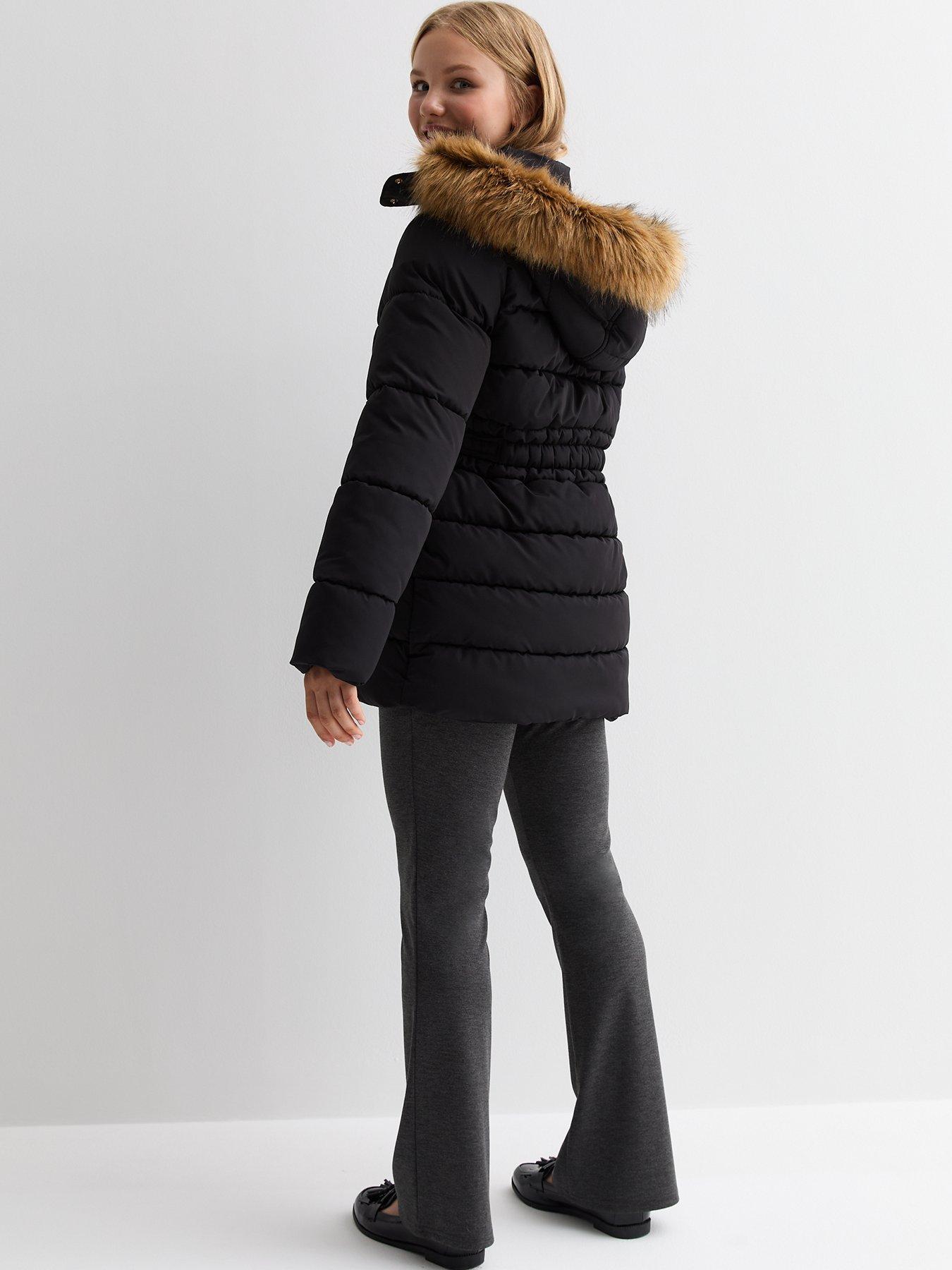 new-look-915-girls-faux-fur-trim-hooded-padded-coat-blackback