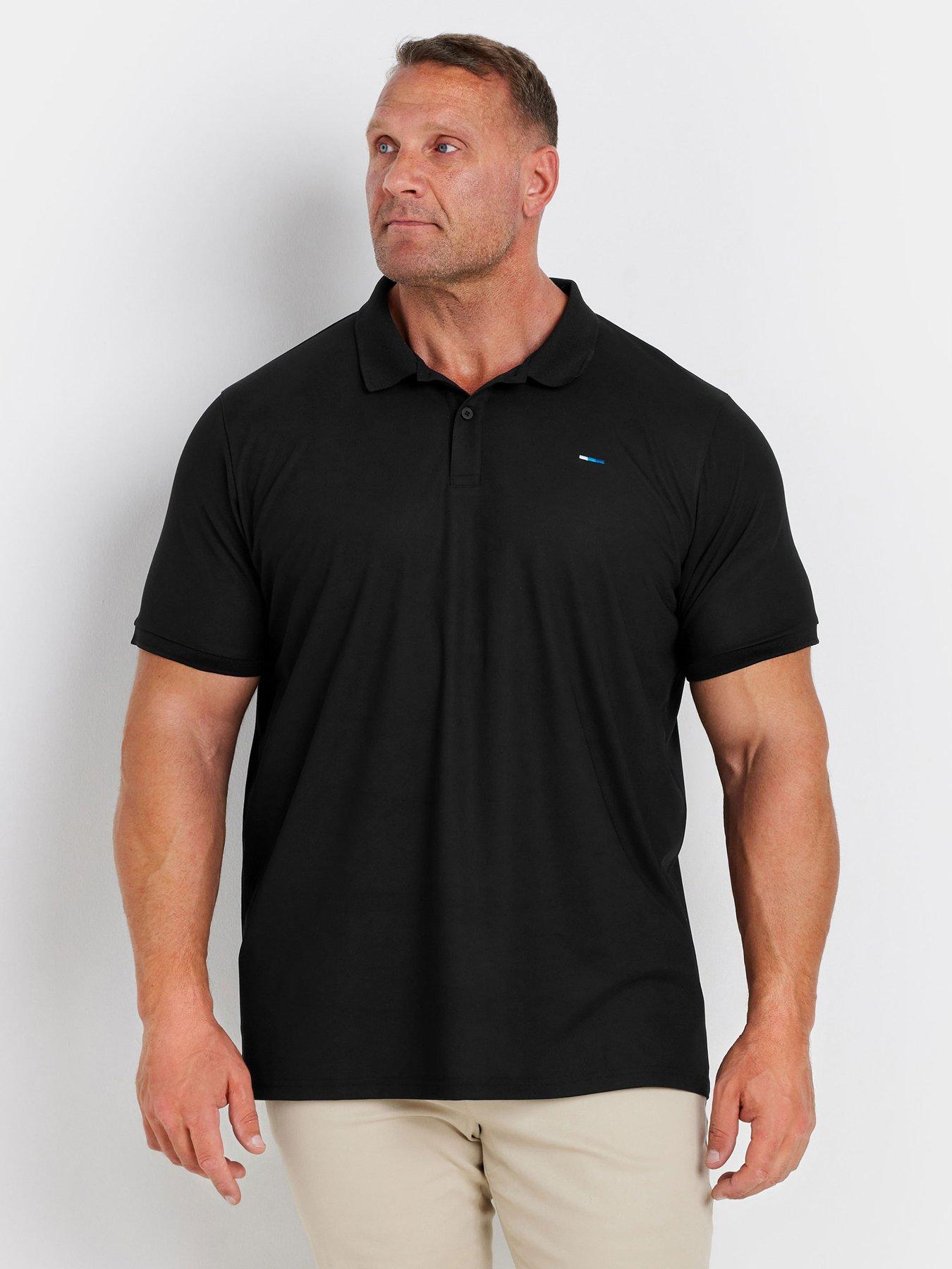 BadRhino Poly Pique Golf Polo Shirt - Black