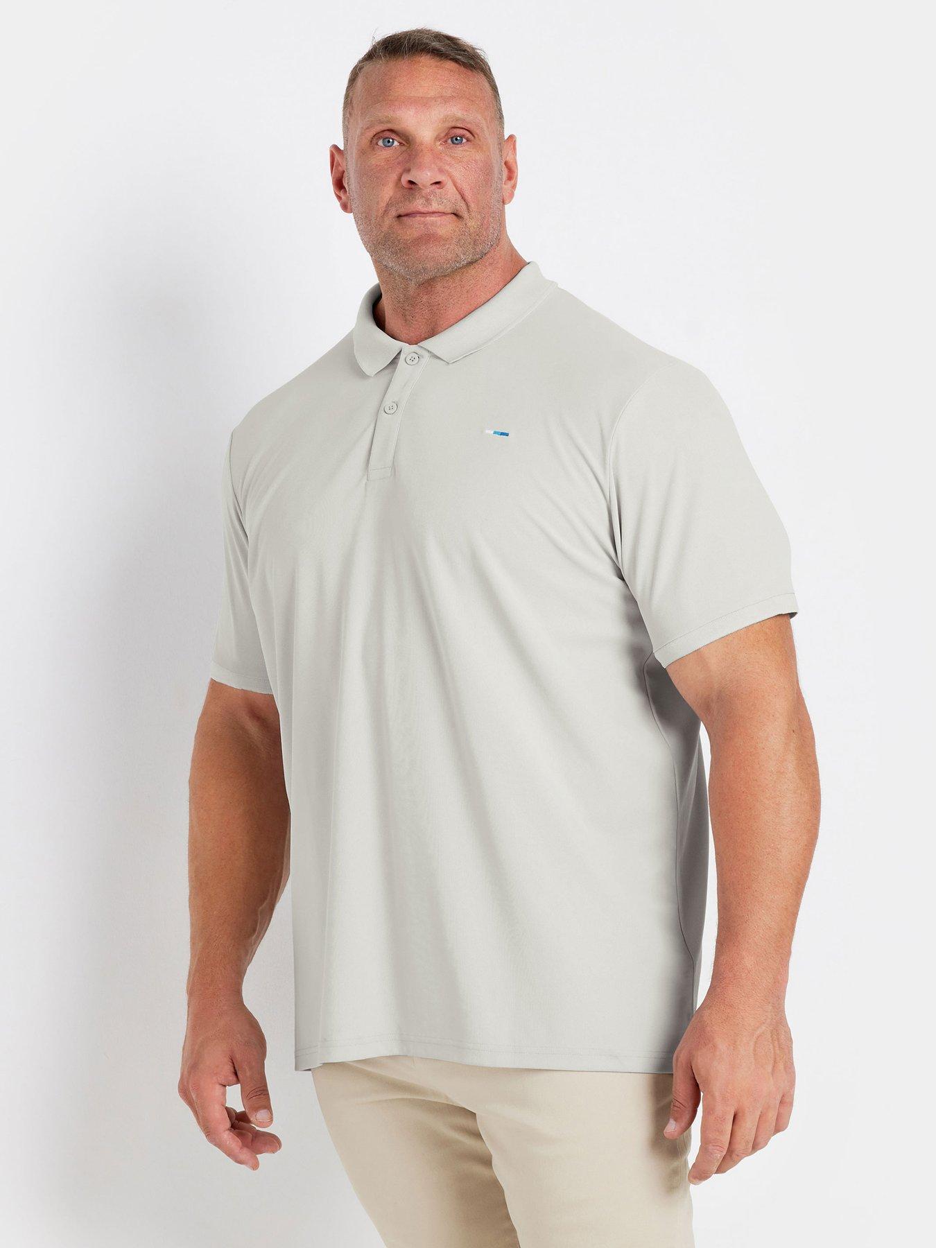 BadRhino Poly Pique Golf Polo Shirt - Grey