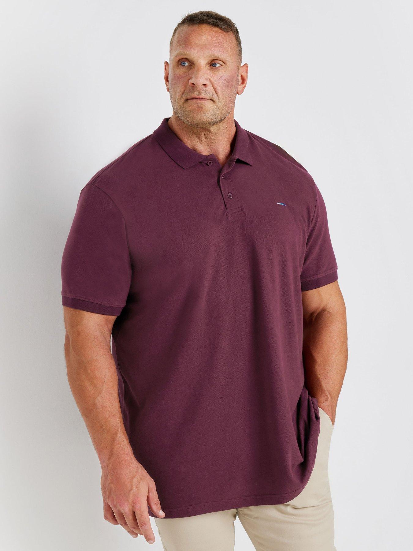 badrhino-badrhino-long-short-sleeve-polo-shirt-burgundy