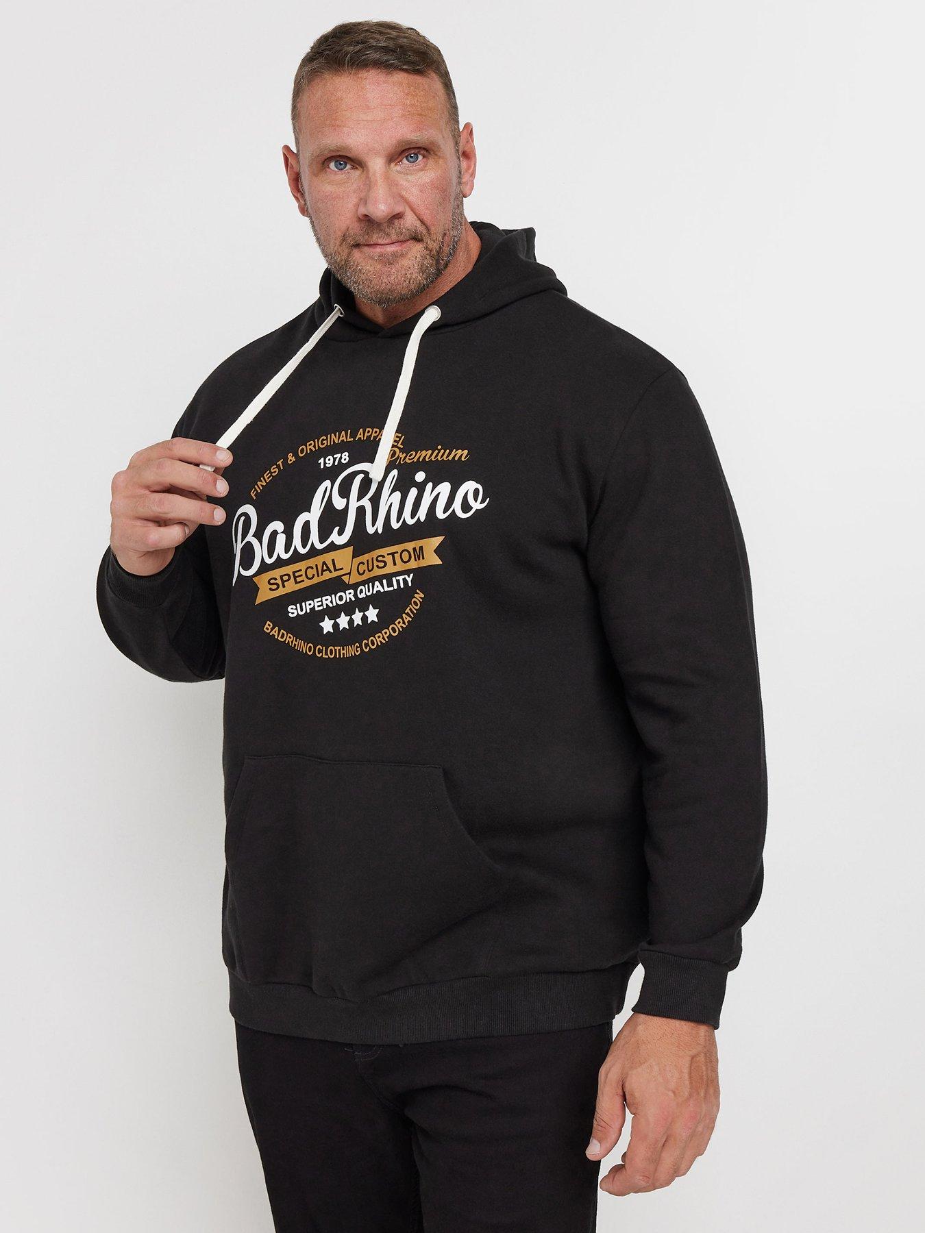 BadRhino Big  &  Tall Printed Hoodie - Black