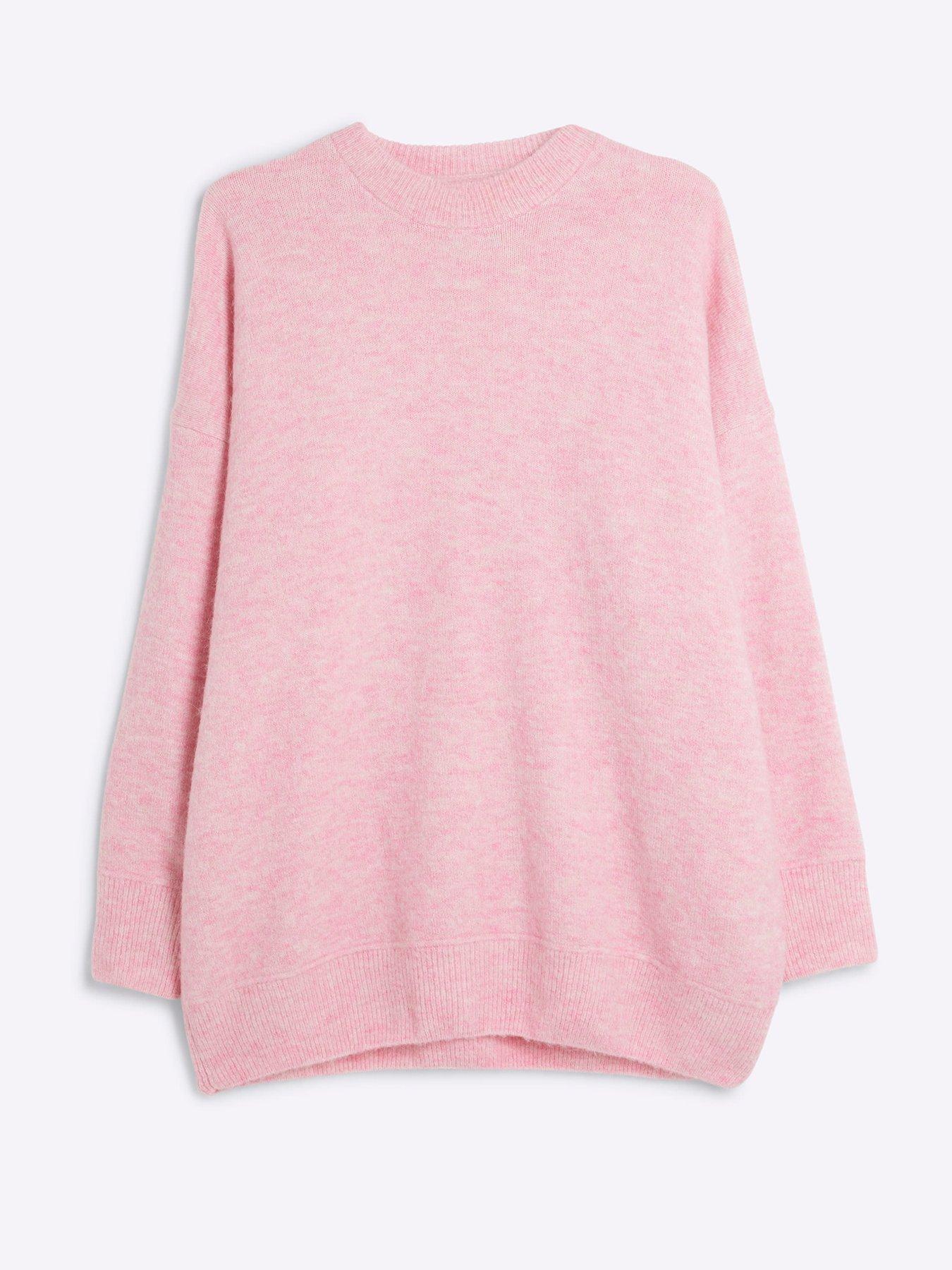 river-island-oversized-jumper-bright-pinkdetail