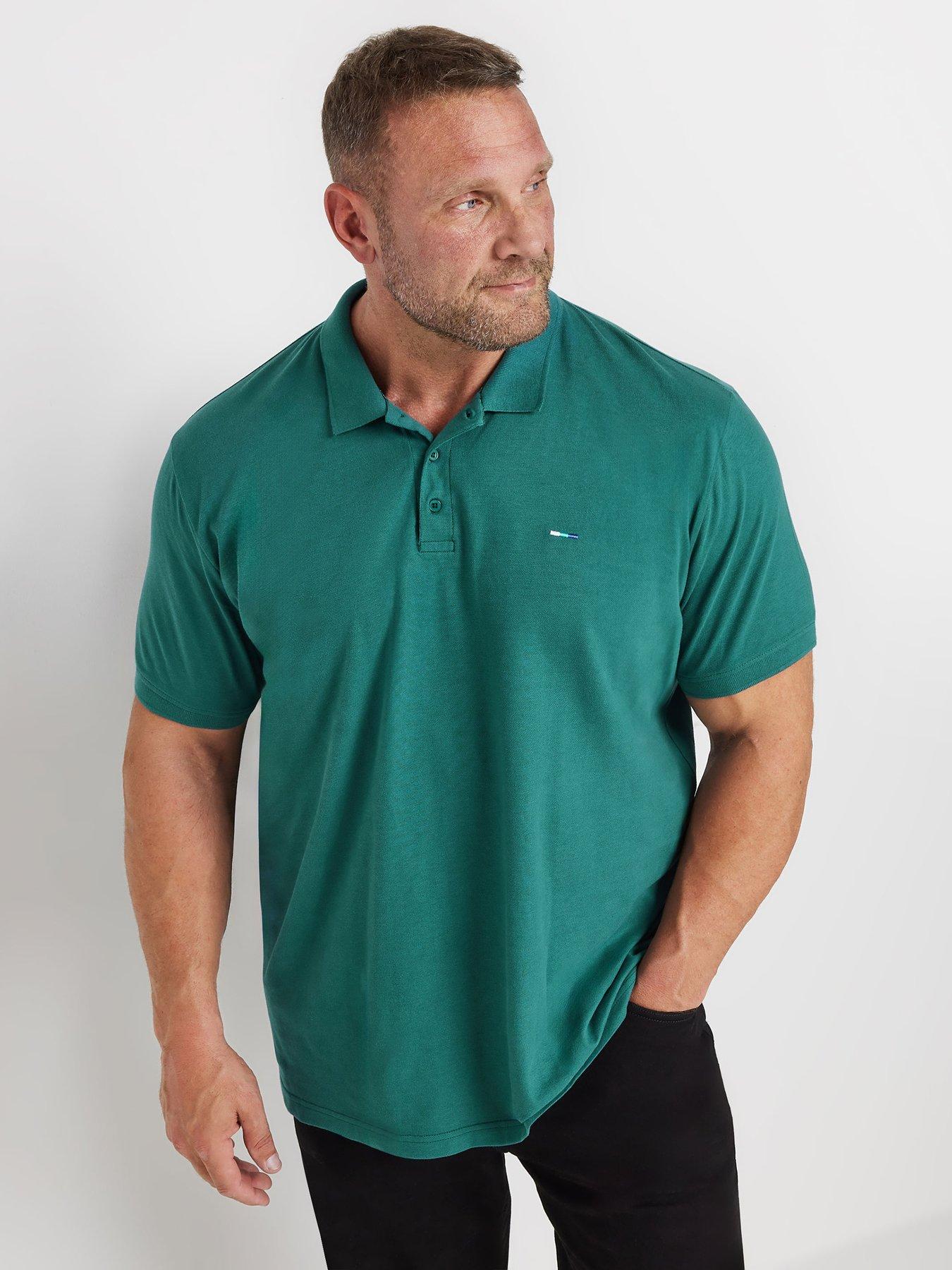 Image 1 of 3 of BadRhino Big &amp; Tall Plain Polo Shirt - Green
