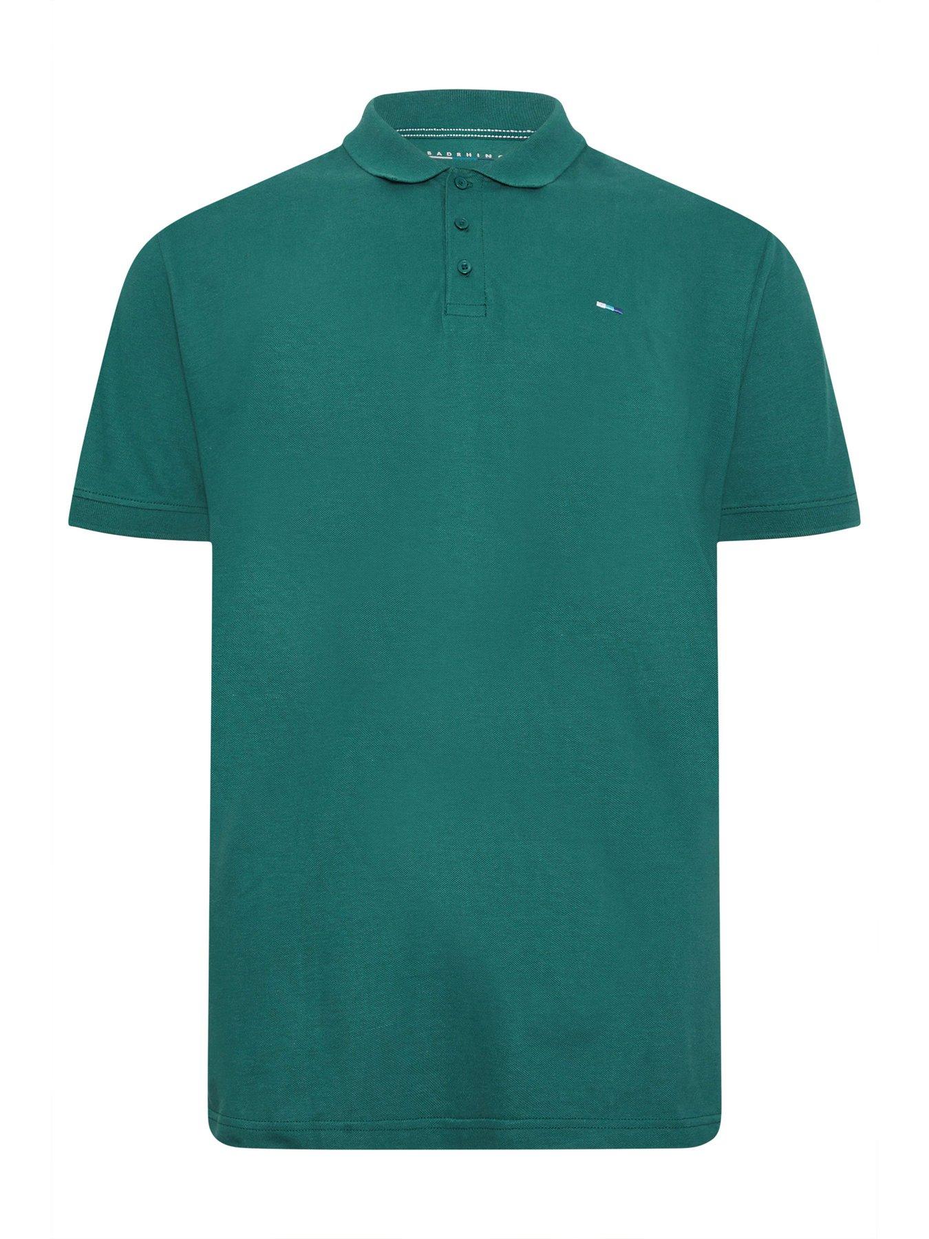 Image 3 of 3 of BadRhino Big &amp; Tall Plain Polo Shirt - Green