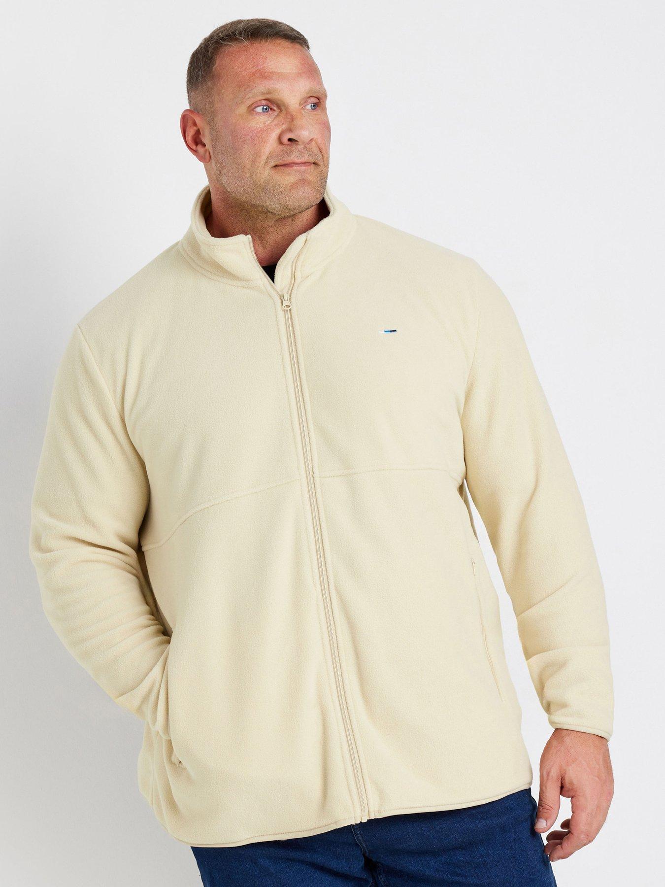 badrhino-plain-fleece-jacket-natural