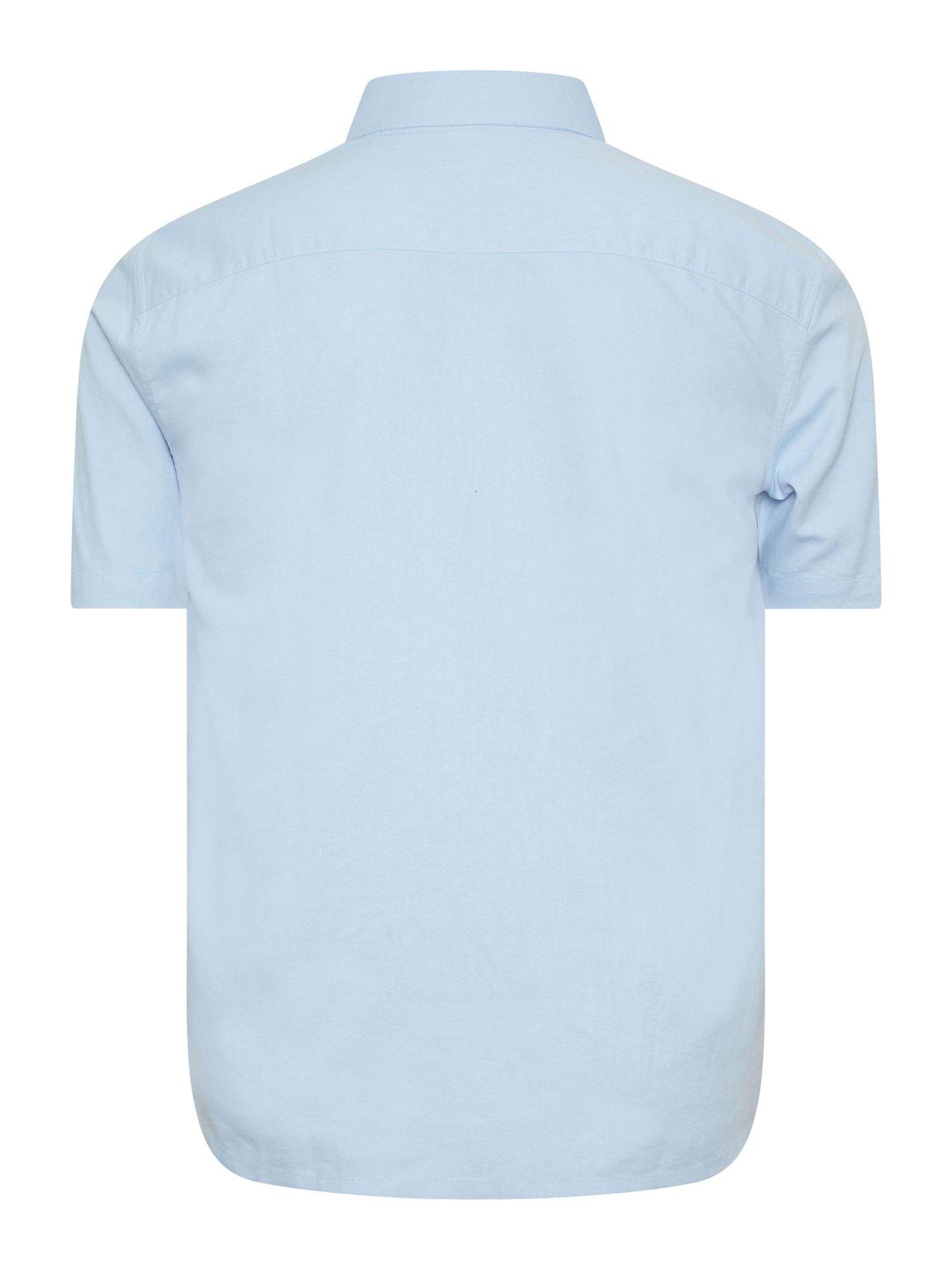 Image 2 of 4 of BadRhino Oxford Short Sleeve Shirt - Blue