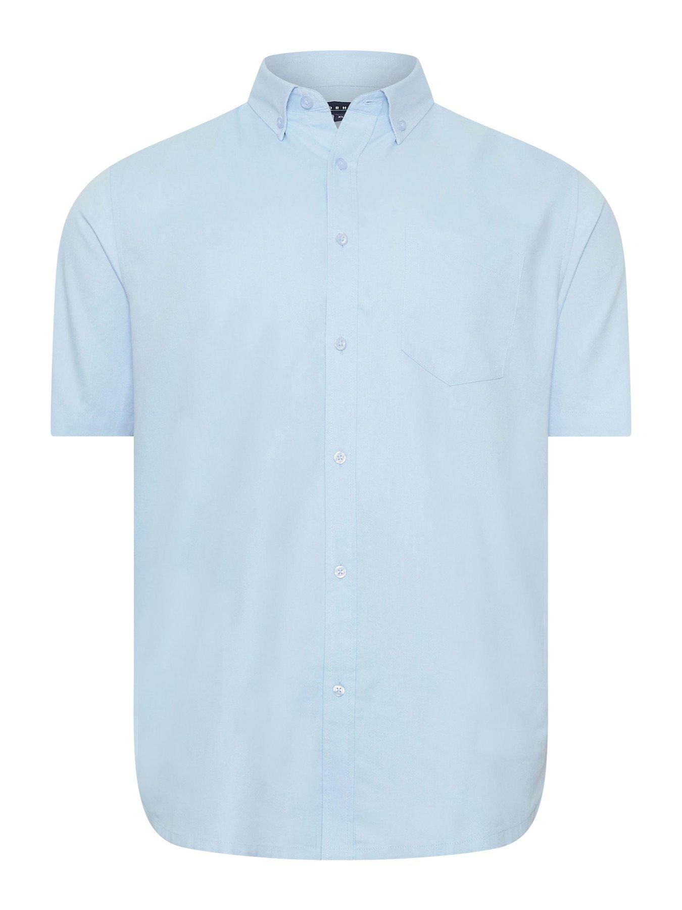 Image 3 of 4 of BadRhino Oxford Short Sleeve Shirt - Blue