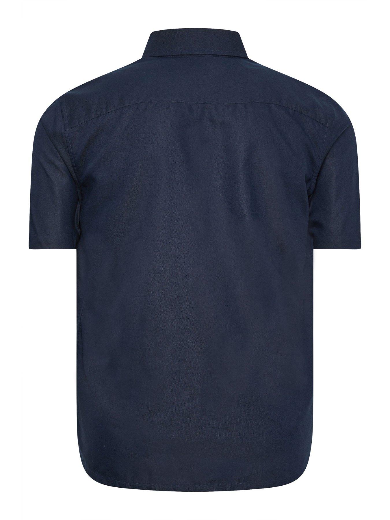 badrhino-oxford-short-sleeve-shirt-bluestillFront